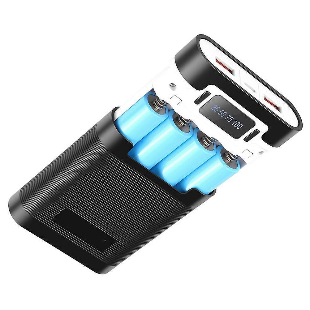Battery Charger Outer Case DIY Power Bank for Storage 4 Slots