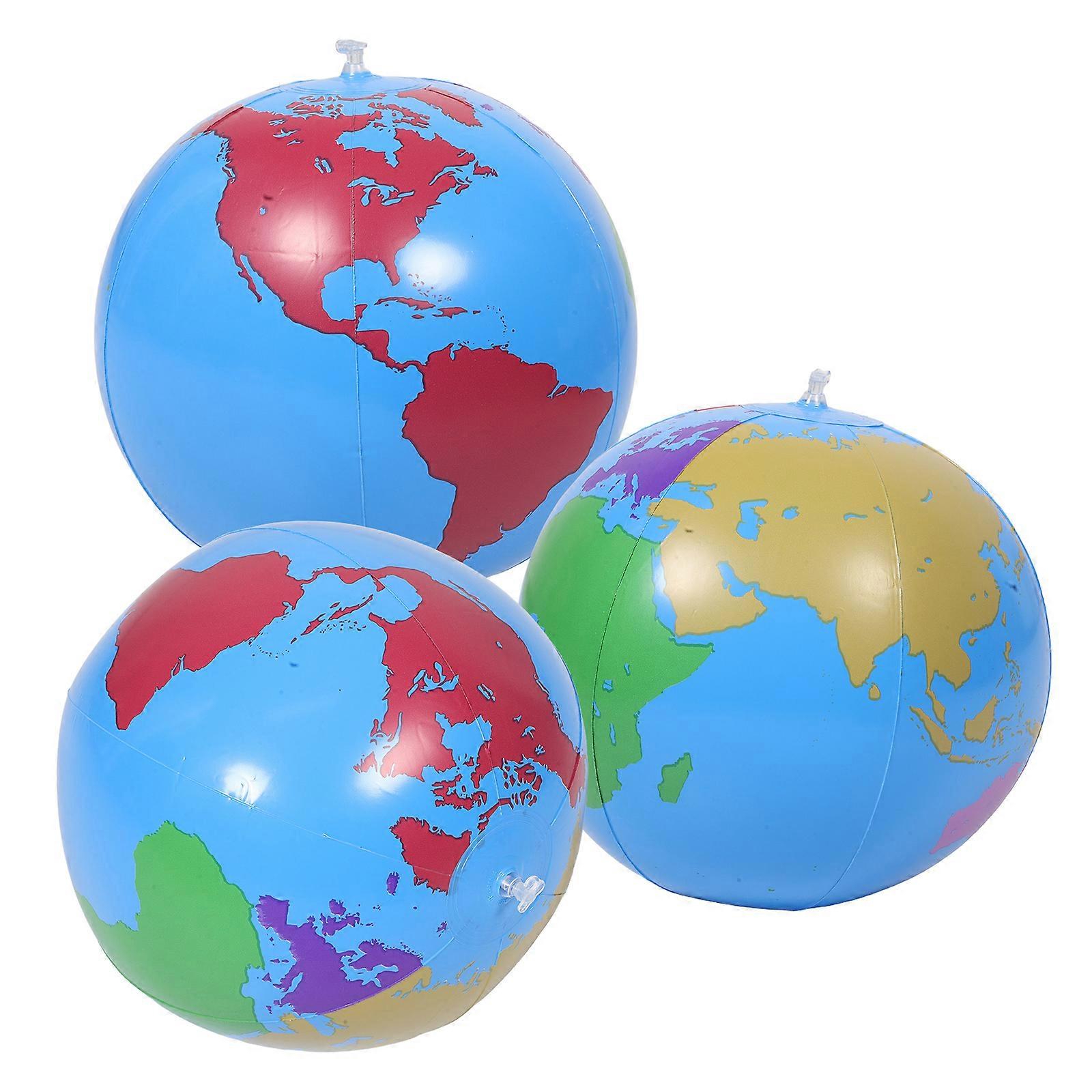 Inflatable Globe 3Pcs for Kids Interactive Play and Easy to Inflate