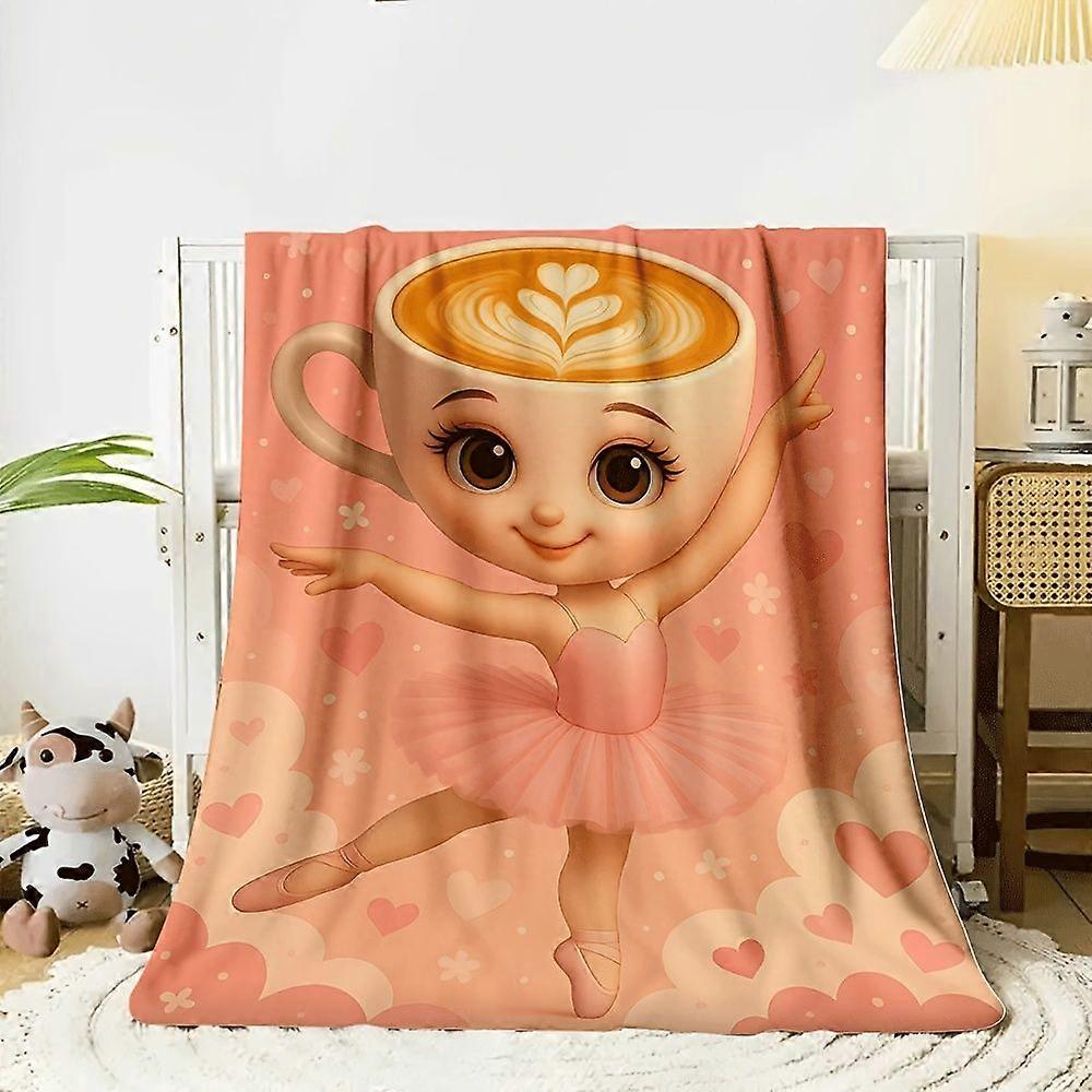 [JIT]1pcs, Flannel blankets, Ballerina cappuccinai, Flannel blanket, exquisite and elegant printed, soft and warm color,-ZXCVU35