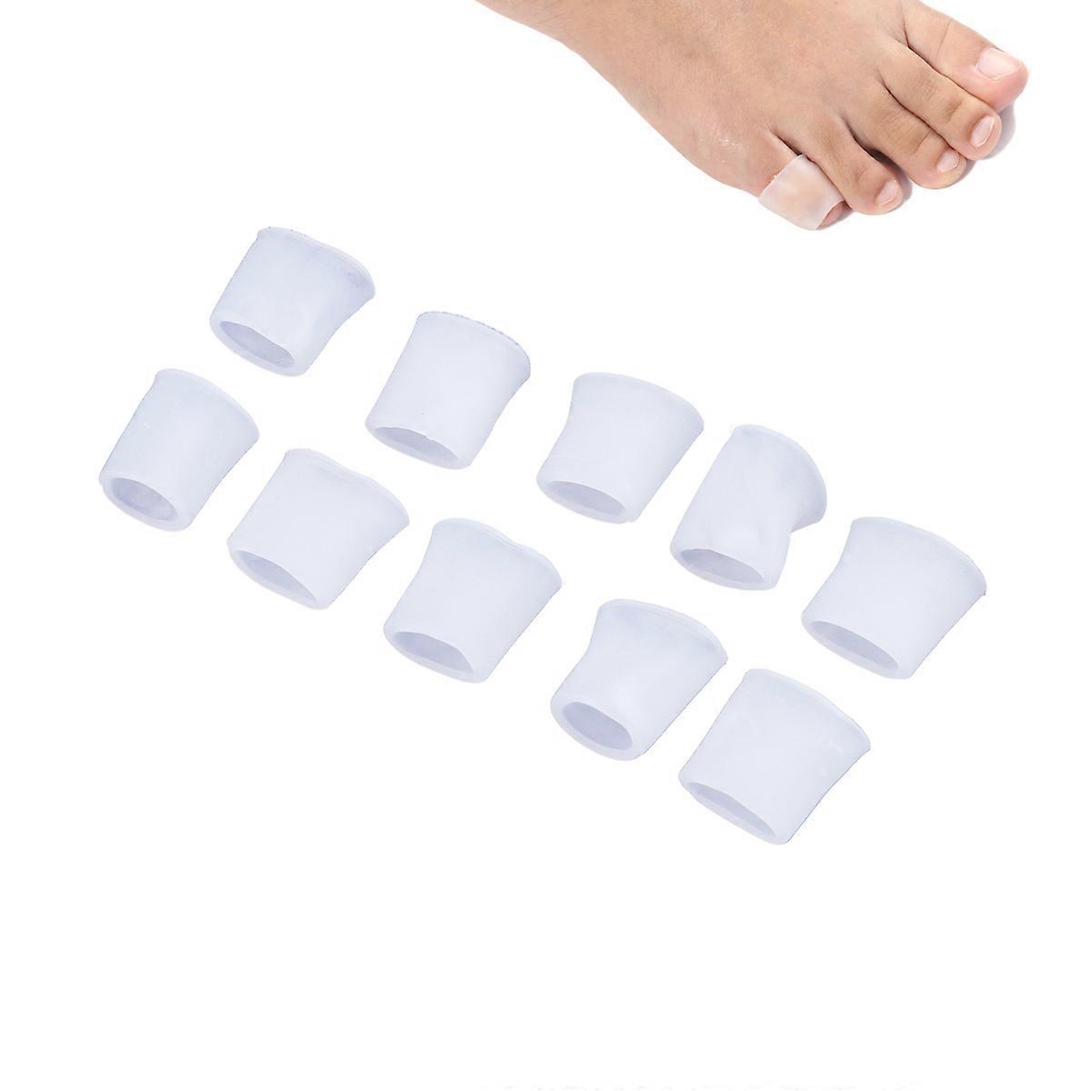 Toe Separator Gel Toe Protector for 10Pairs Relief White Sleeve