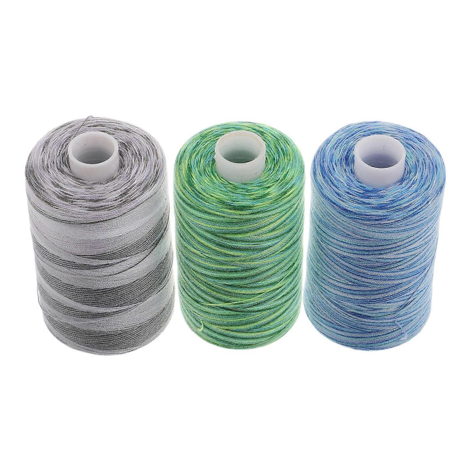 Assorted Color Gradient Polyester Thread for Sewing 3Pcs Set