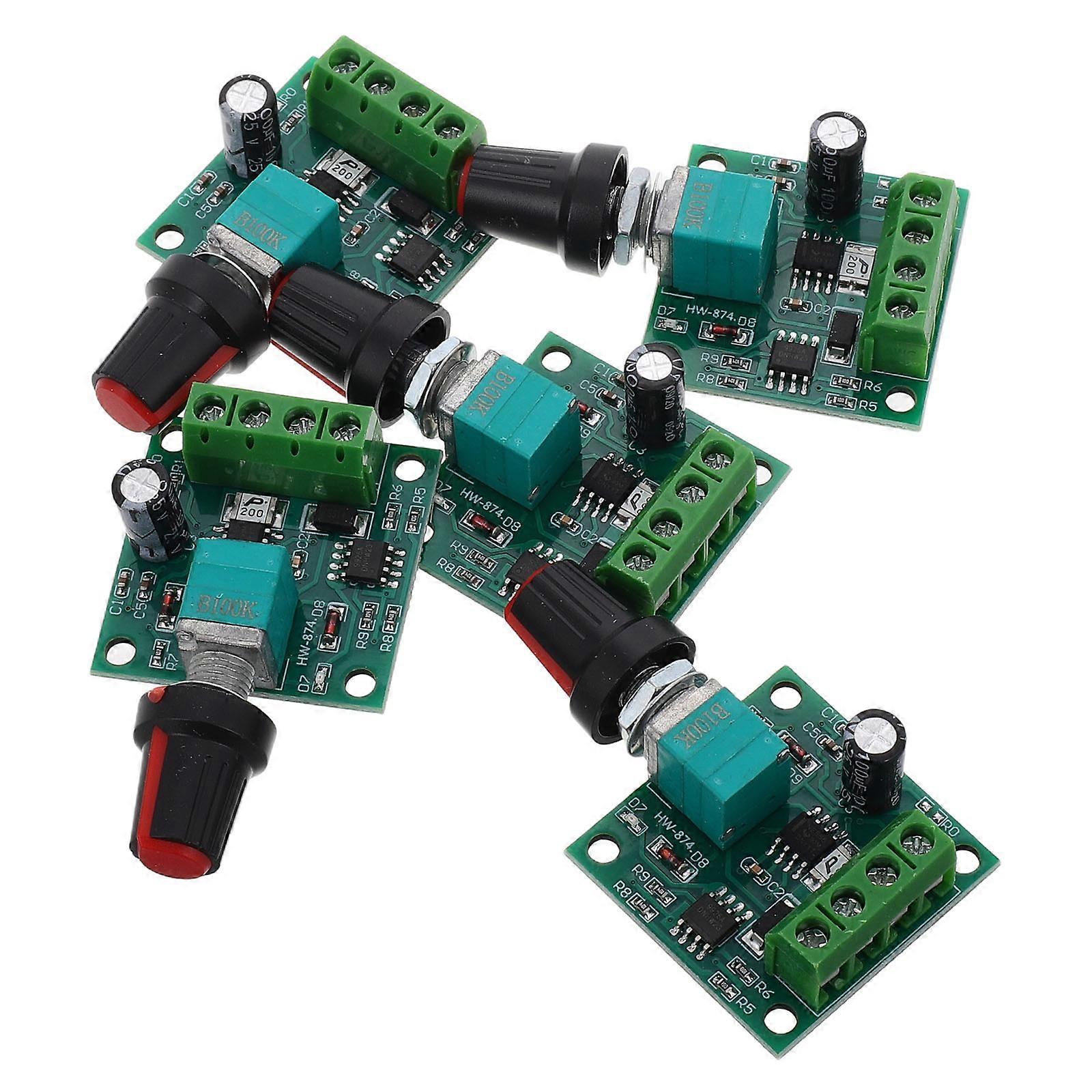 Direct Current Pwm Motor Speed Controller 5Pcs Adjustable with Switch for Dc