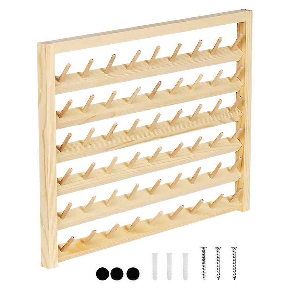 Wood Spool Holder for Home Assorted Color Practical and Functional Sewing Thread Organizer