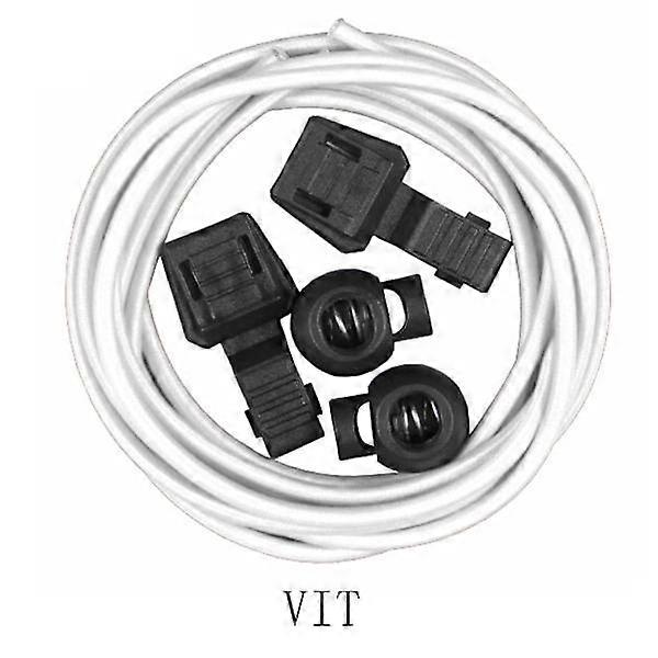 Easy-to-Use Shoelaces - Elastic (Multiple Colors) White