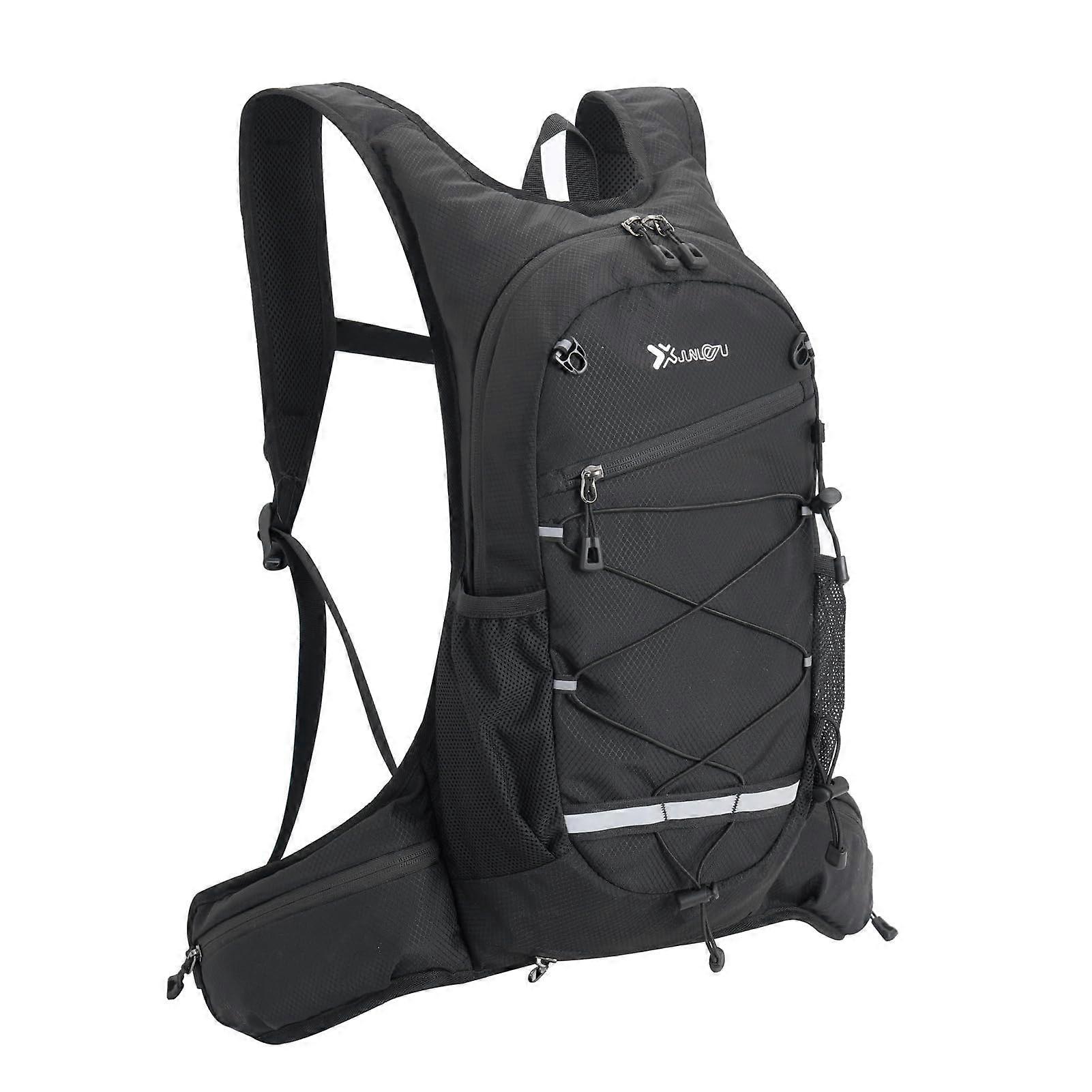 Running Hydration Vest with Reflective Accents, Breathable Mesh, WaterResistant Trail Backpack Black