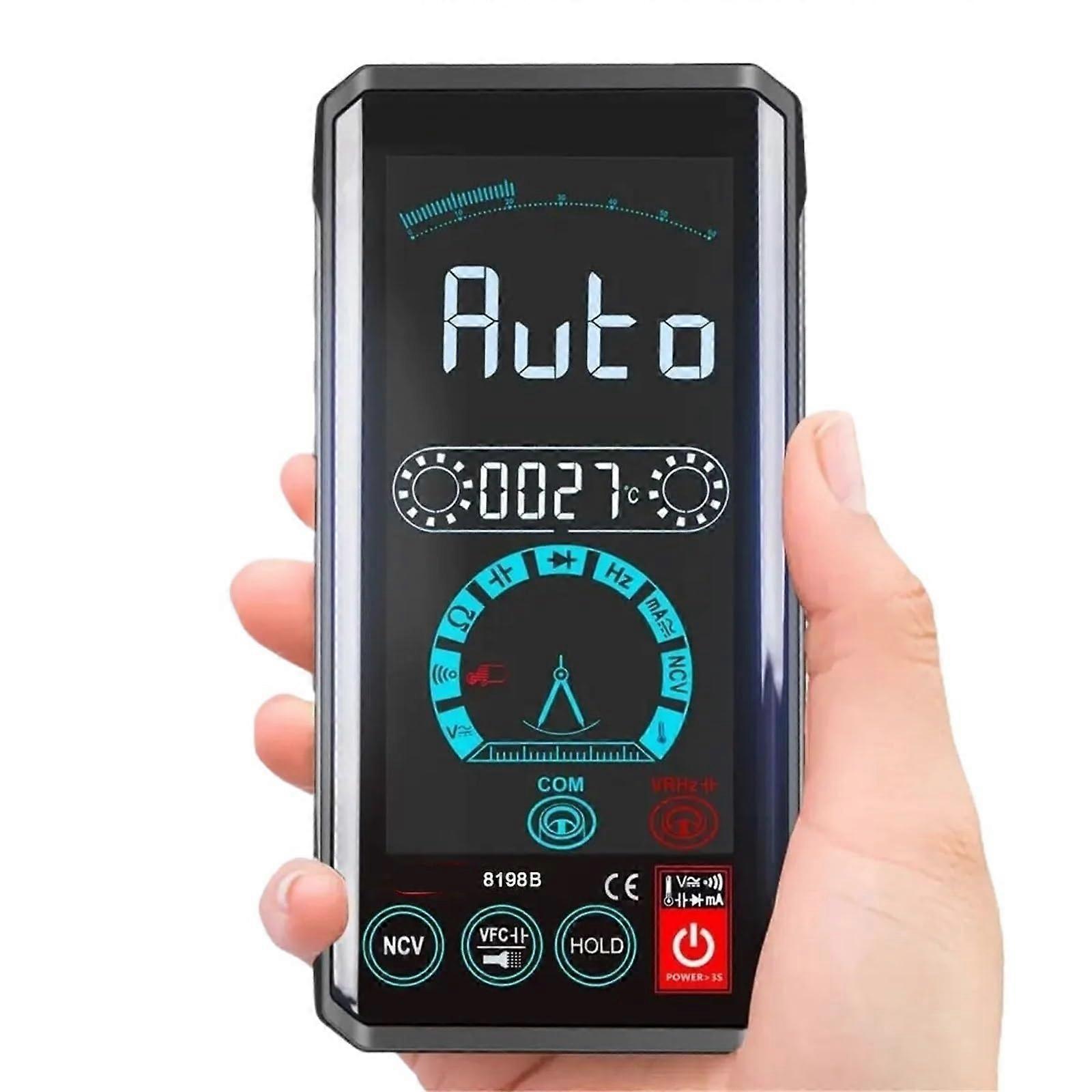 Touch Screen True RMS Digital Multimeter 6000 Count AC DC Voltage Current Tester 8198B