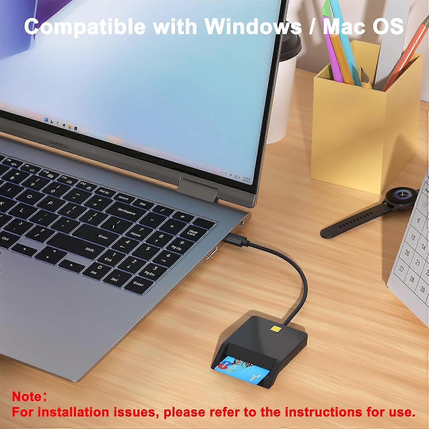 USB CAC Card Reader Military Smart Card Reader with MilitaryGrade Security for Mac and Windows