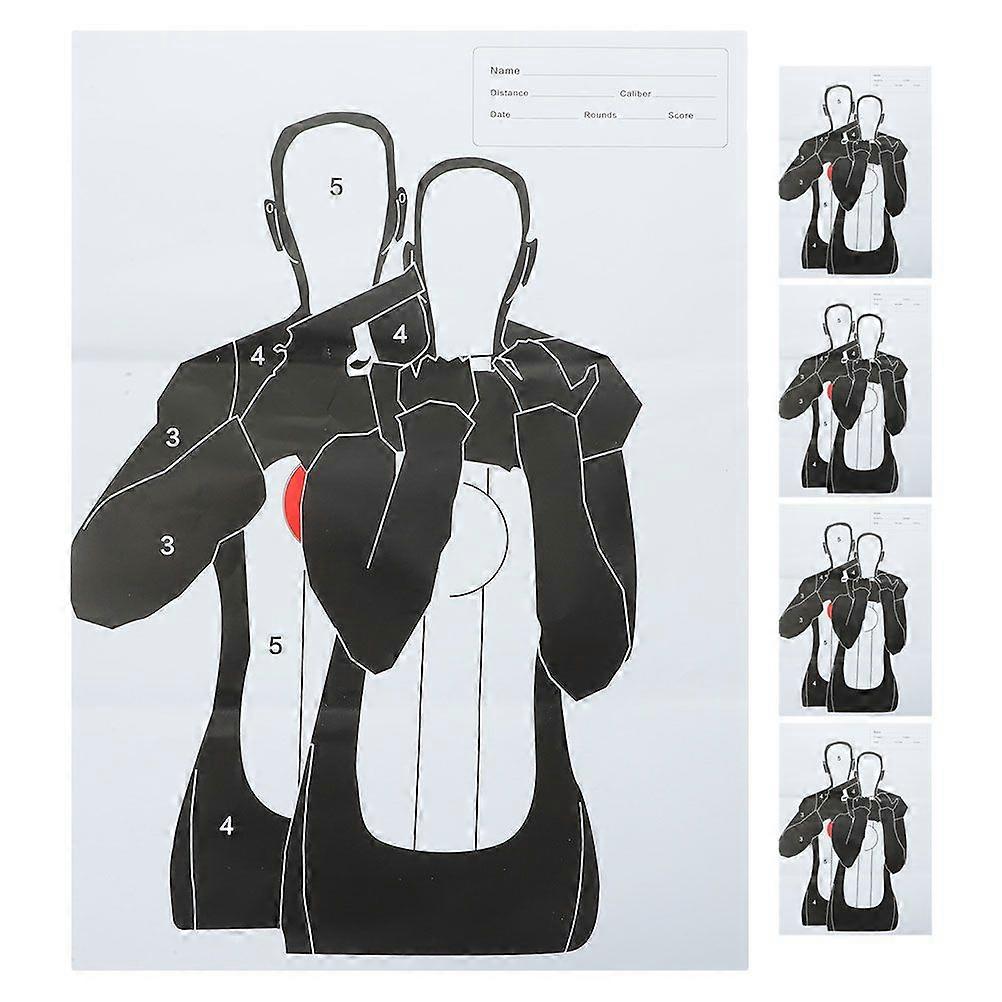5pcs Shooting Targets For Training Target Marker Sheets Target Shooting Supplies Precision Shooting Sheets Paper Shooting Target Human Target