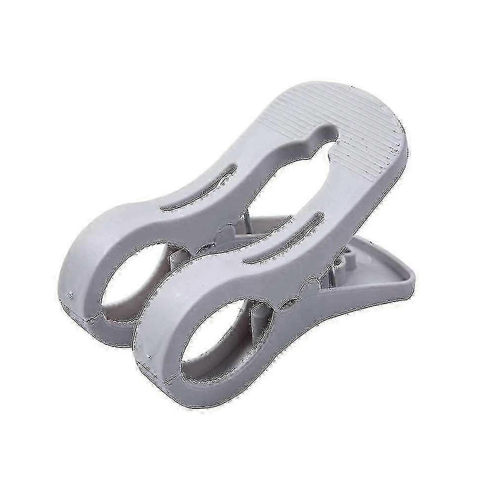 Two Clip Style Beach Towels In Gray