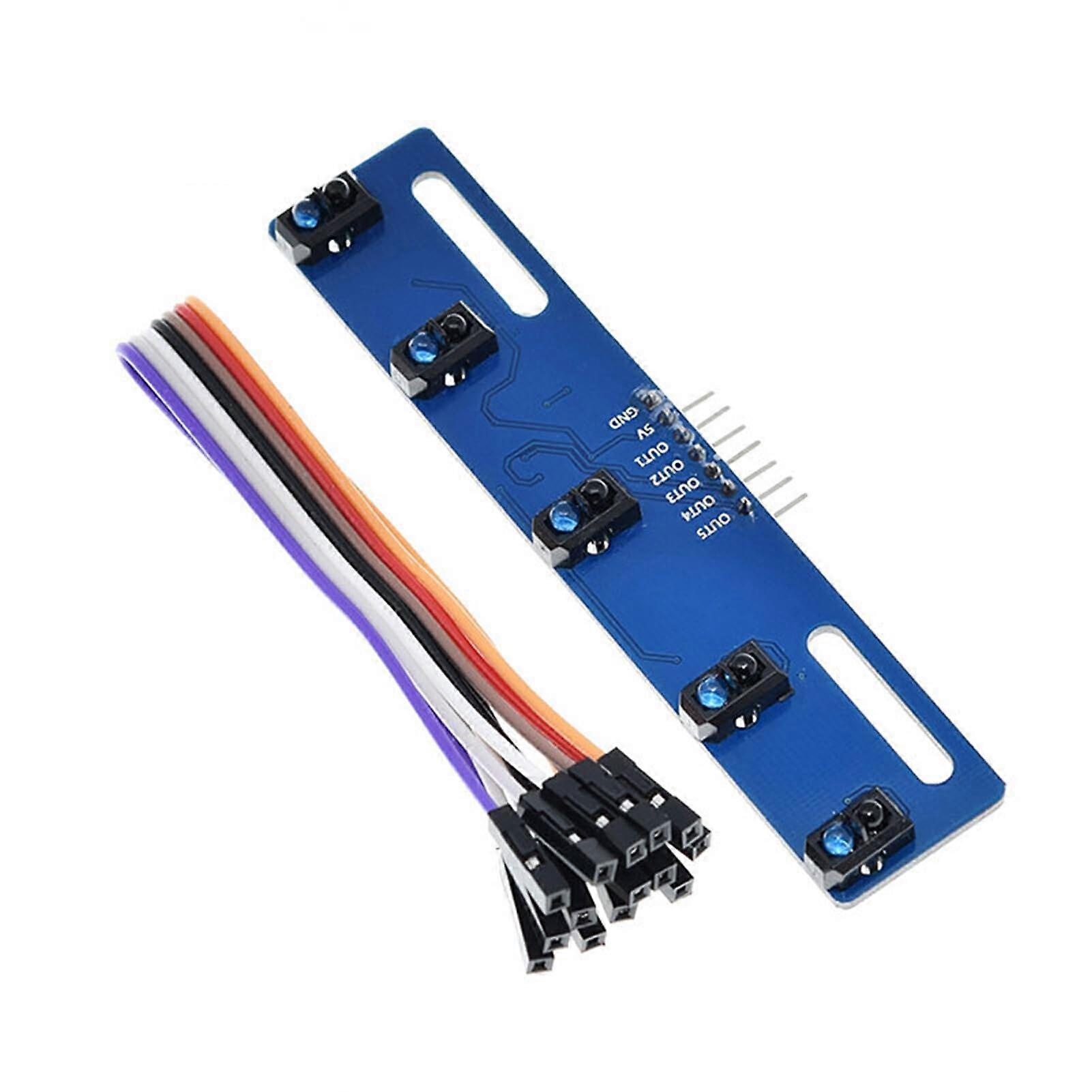 TCRT5000 Infrared Line Tracking Sensor Module 5Channel  Sensitivity for Smart Car