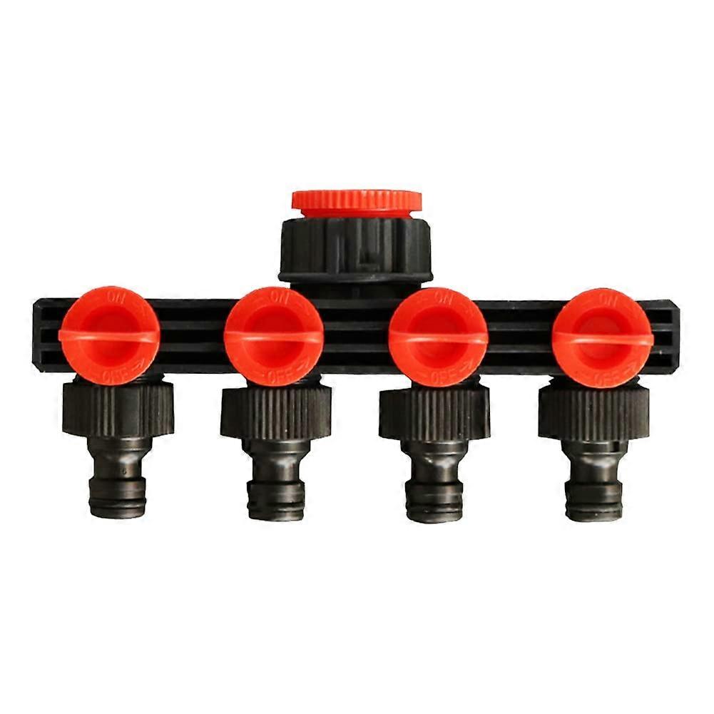 4 Way Garden Hose Splitter with Timer for Automatic Irrigation and LeakResistant Connection