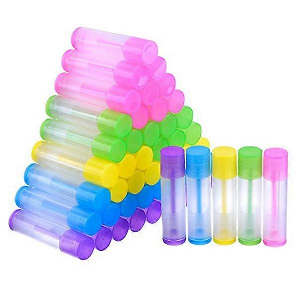 Lip Balm Empty Tubes Lipstick Tubes for Storage 50Pcs Assorted Colors