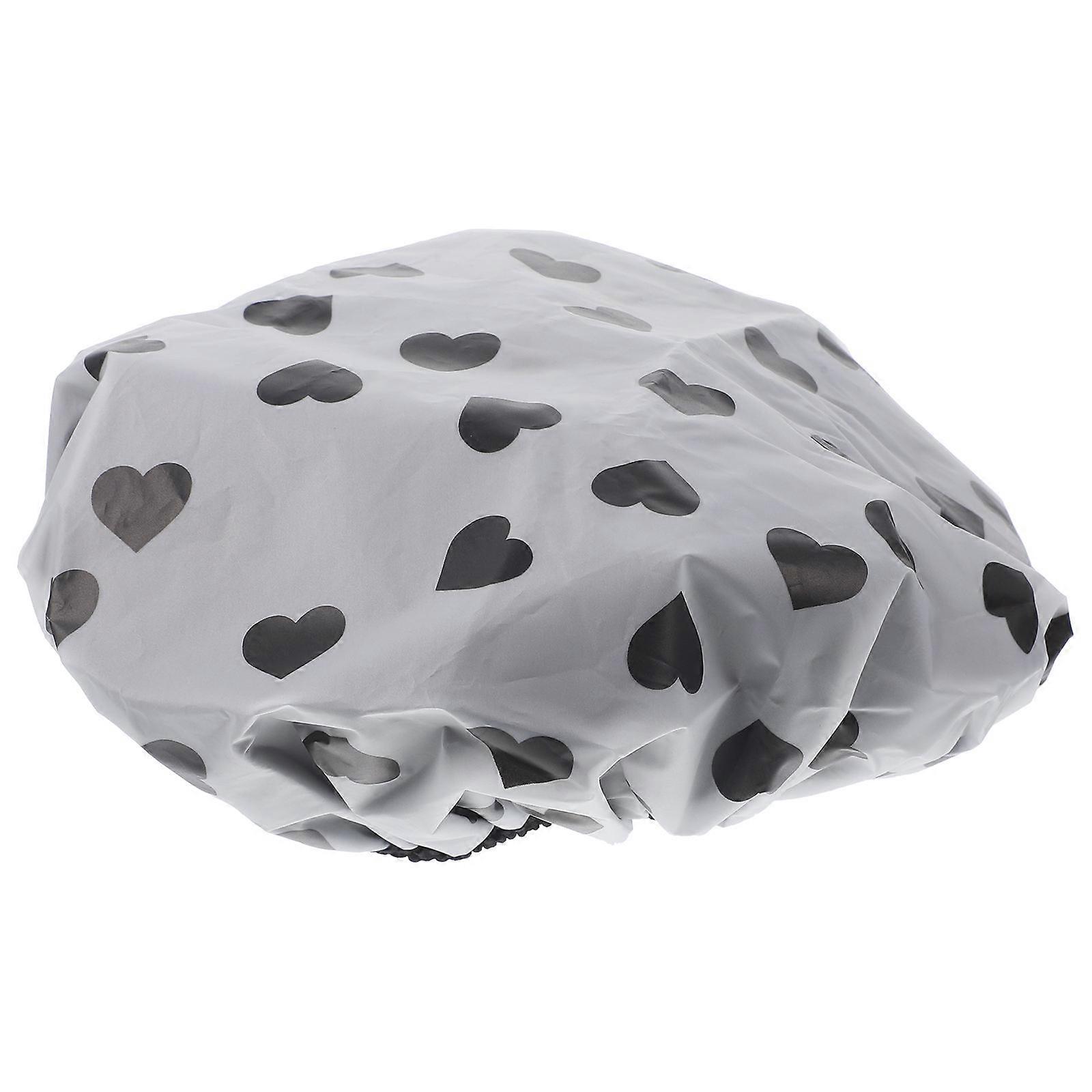Elastic Waterproof Shower Cap Satin Bath Cap for Thick Hair Comfortable