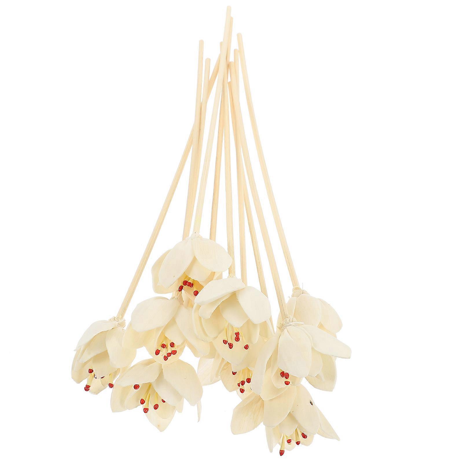 Chocolate Flower Reed Diffuser Sticks for Essential Oil Diffuser 10Pcs Set
