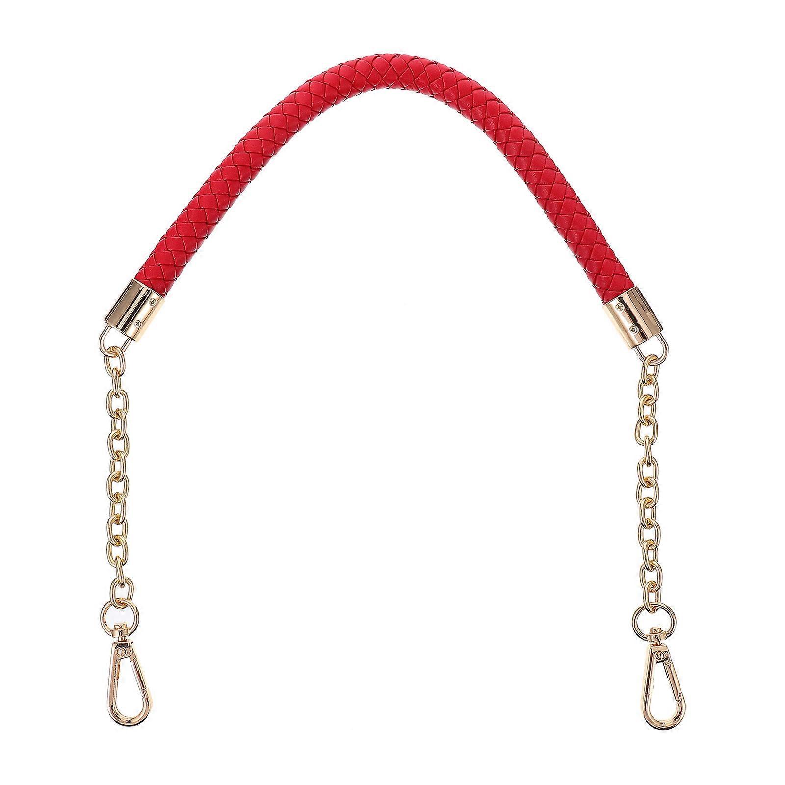 Metal Chain Head Replacement Strap for Bag Use 1 Piece Red Strap