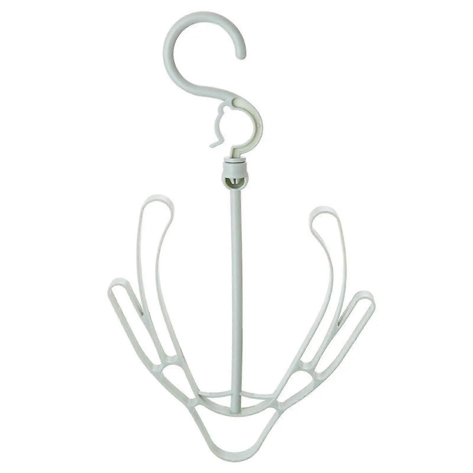 5Pc Balcony Hanging Hooks Windproof Double Hook Shoe Rack Organizer Green SpaceSaving