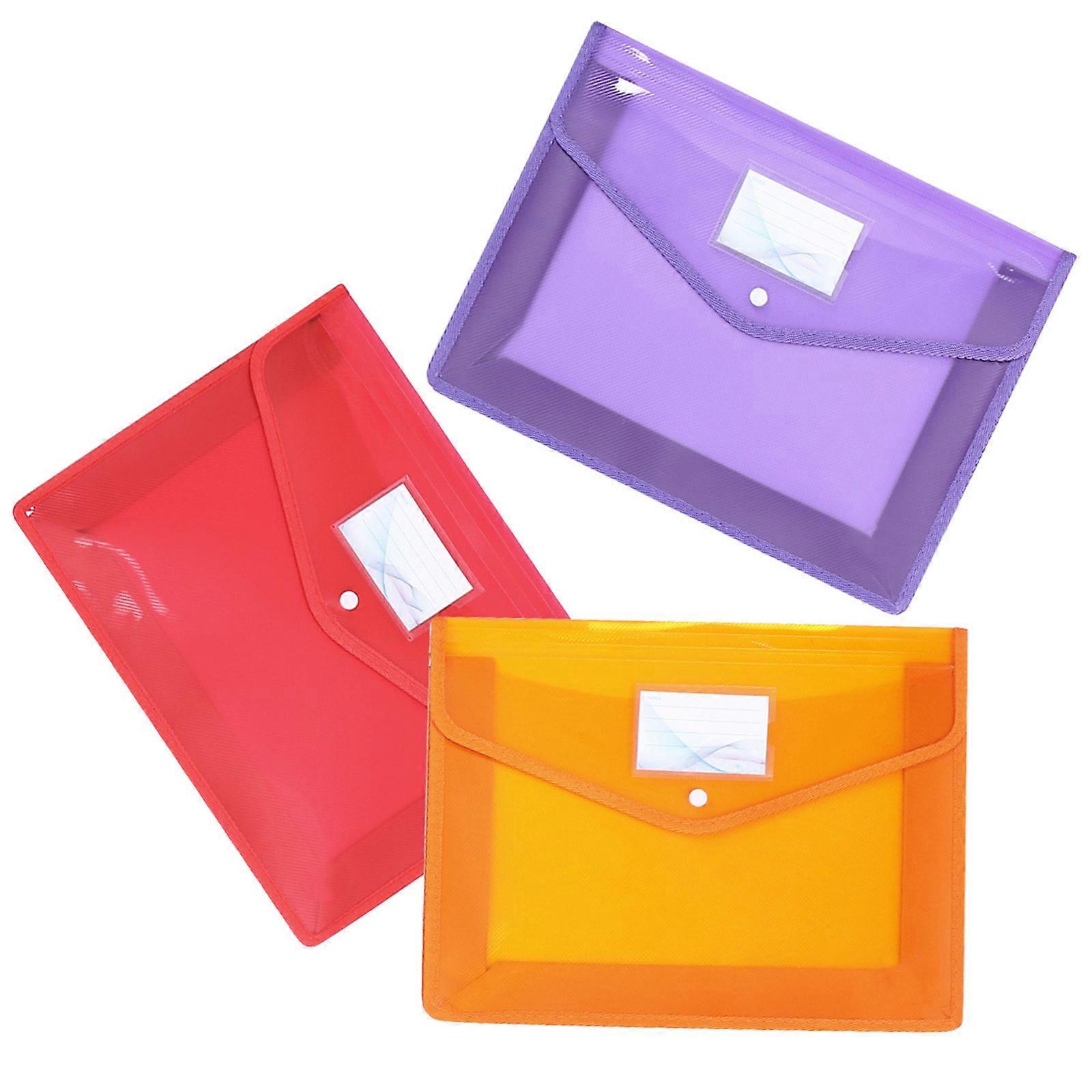 Waterproof Document Folder Bag for File Storage Organizer 3Pcs