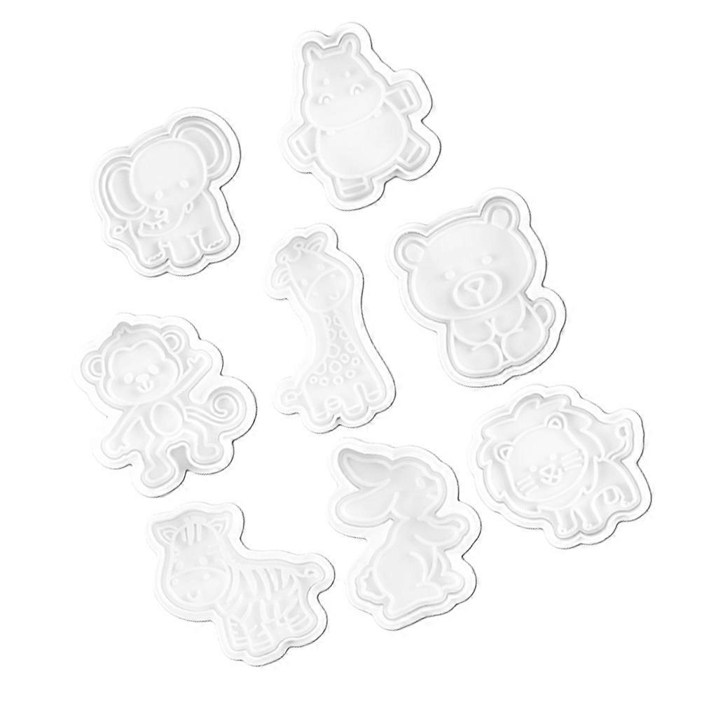 Kitchen Baking Tool Plastic Biscuits Molds for Baking Use 8Pcs