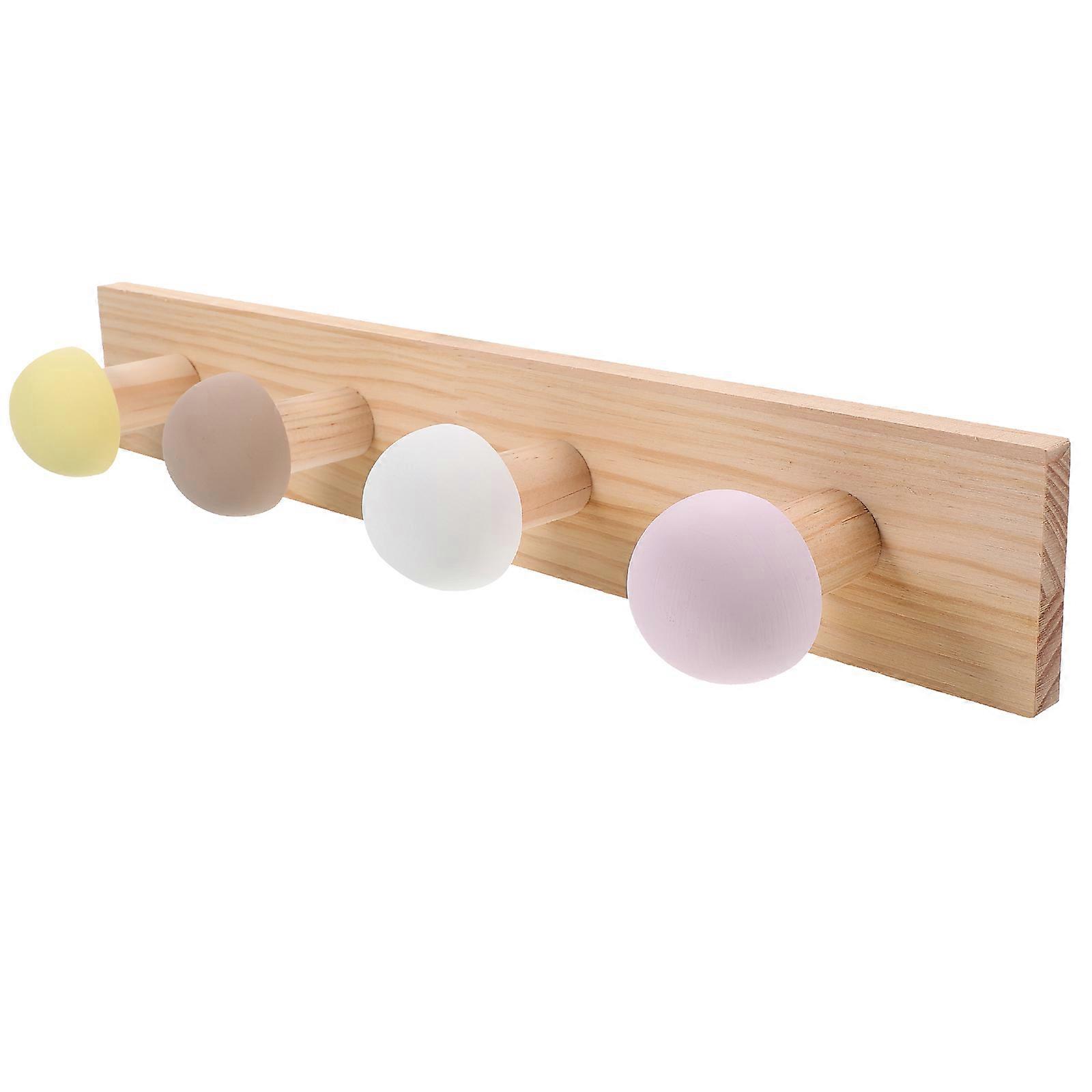 Wood Coat Hanger Home Hook for Hanging 1Set Practical Wall Mounted Hook