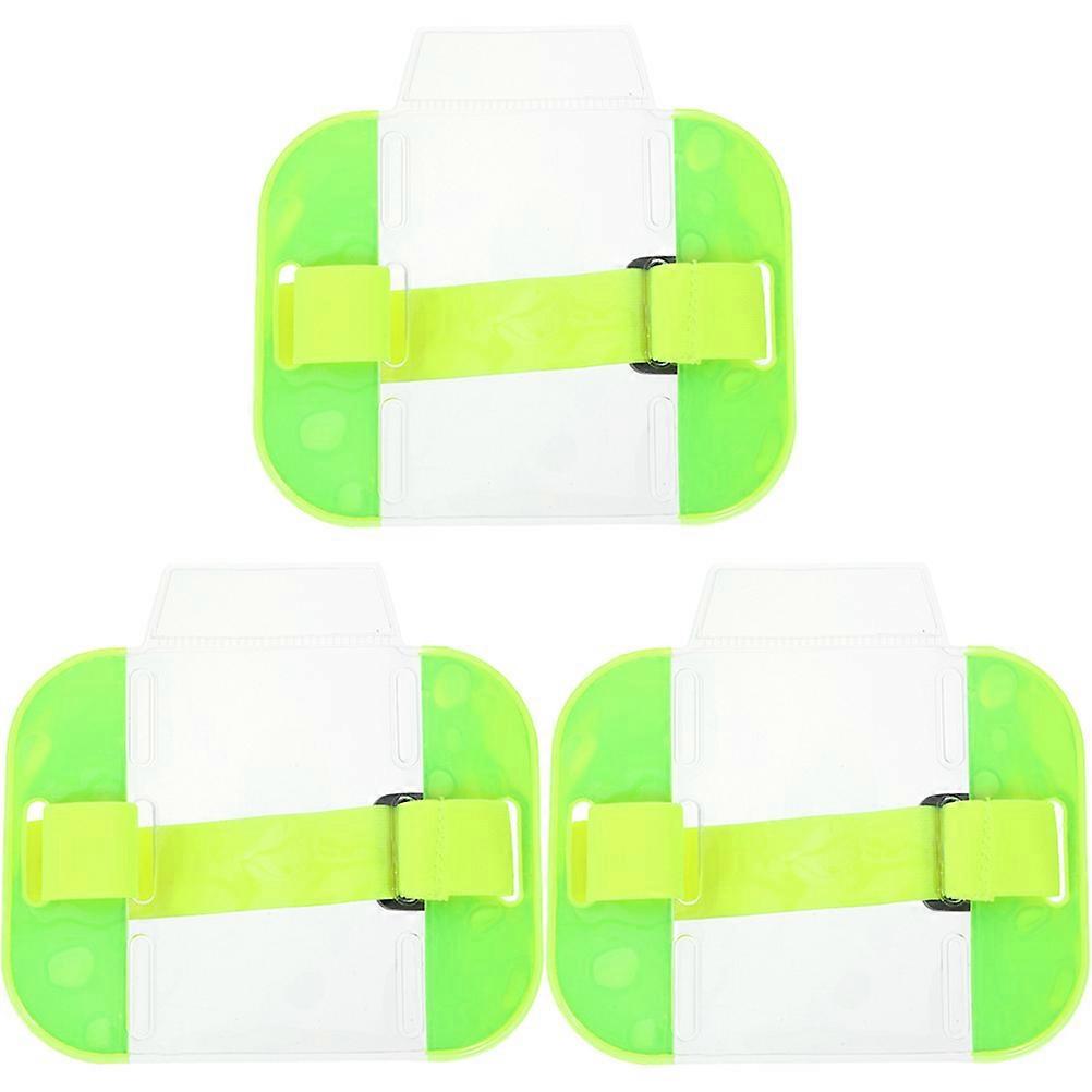Badge Holder Armband Adjustable Elastic for Protection Use 3Pcs Set