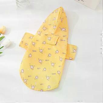 Dog Raincoat with Hat - Waterproof Short - Sleeved Summer Coat for Small Dogs Like Bichon Shih Tzu, Outdoor Rain Protection