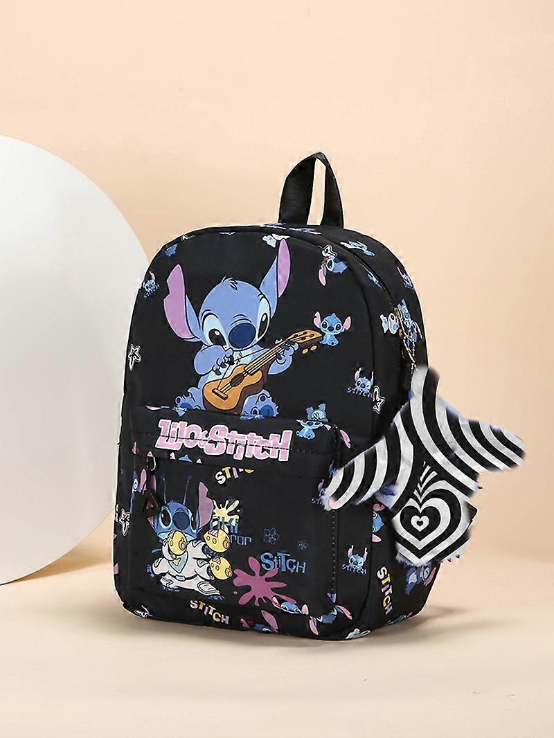 Disney's New Stitch Kids Backpack Mickey Mouse Cartoon Kindergarten Big Schoolbag Trendy Casual Backpack for Boys and Girls