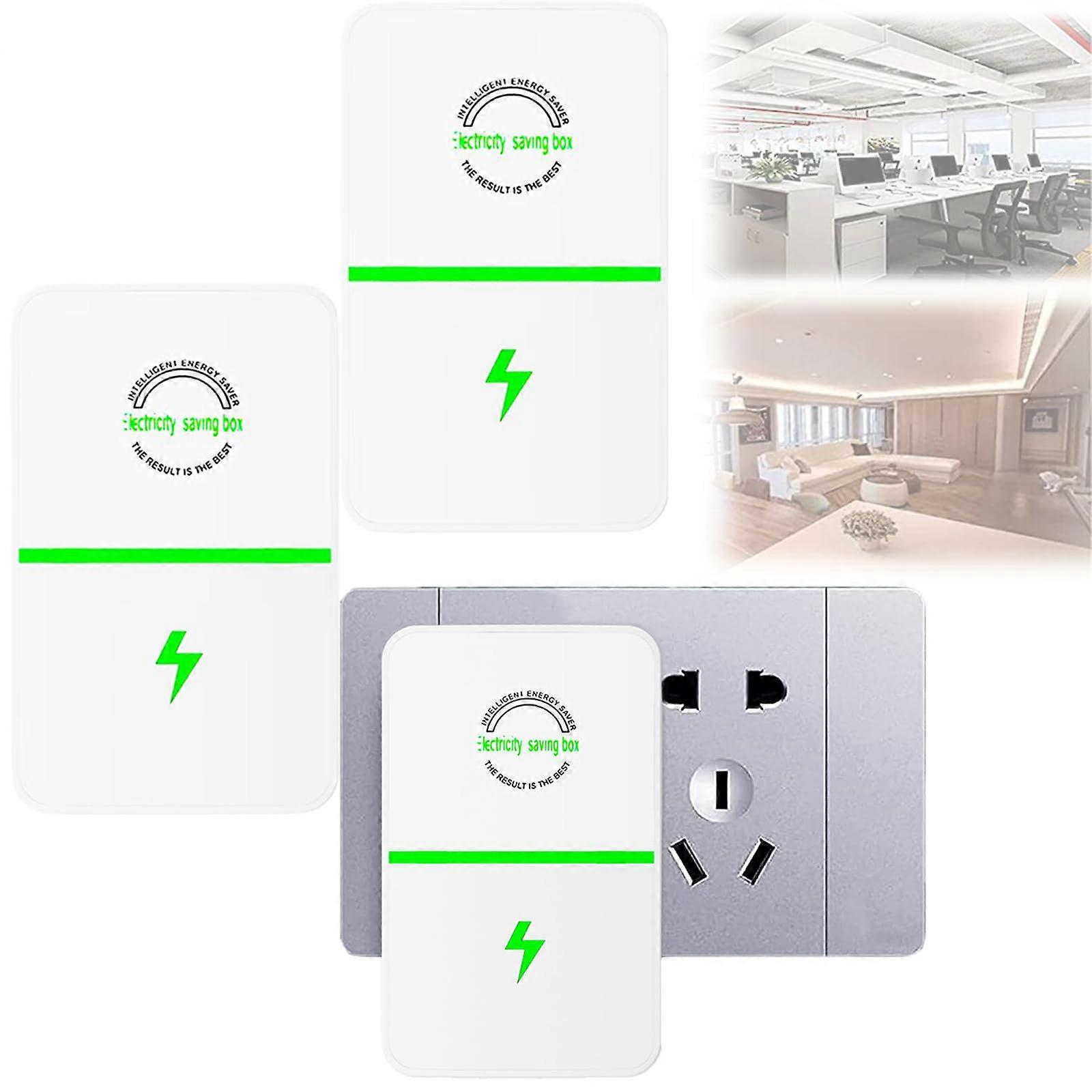 Energy Saving Device UK with Voltage Stabilization, Fireproof Waterproof Power Saver Plug 30kW 2pcs