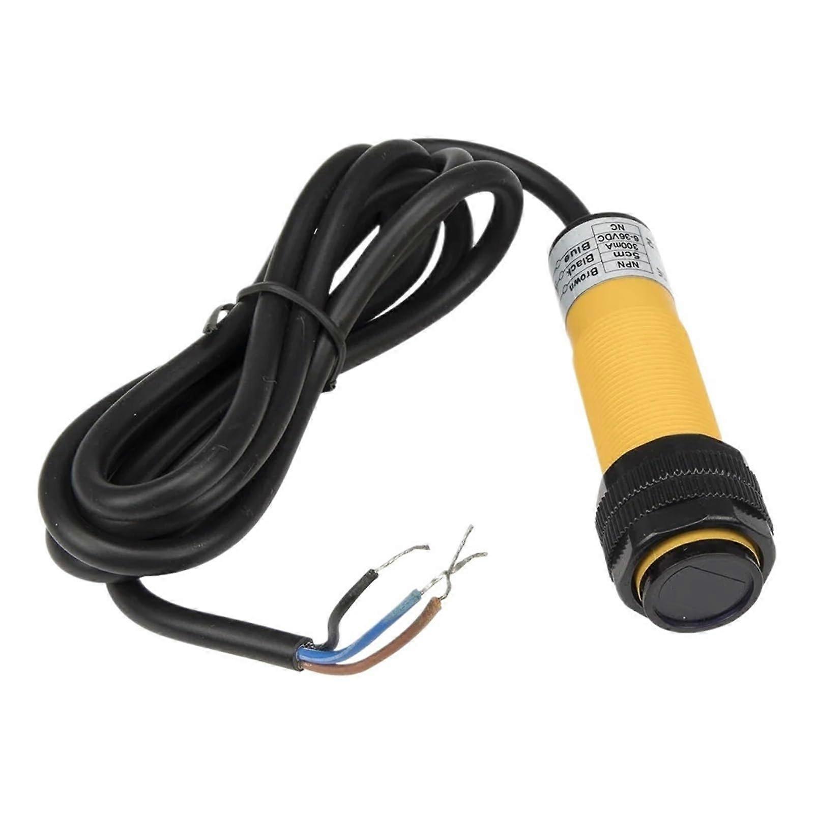 M18 Diffuse Reflective Photoelectric Sensor 5cm NPN NO NC Proximity Switch  Precision Detection