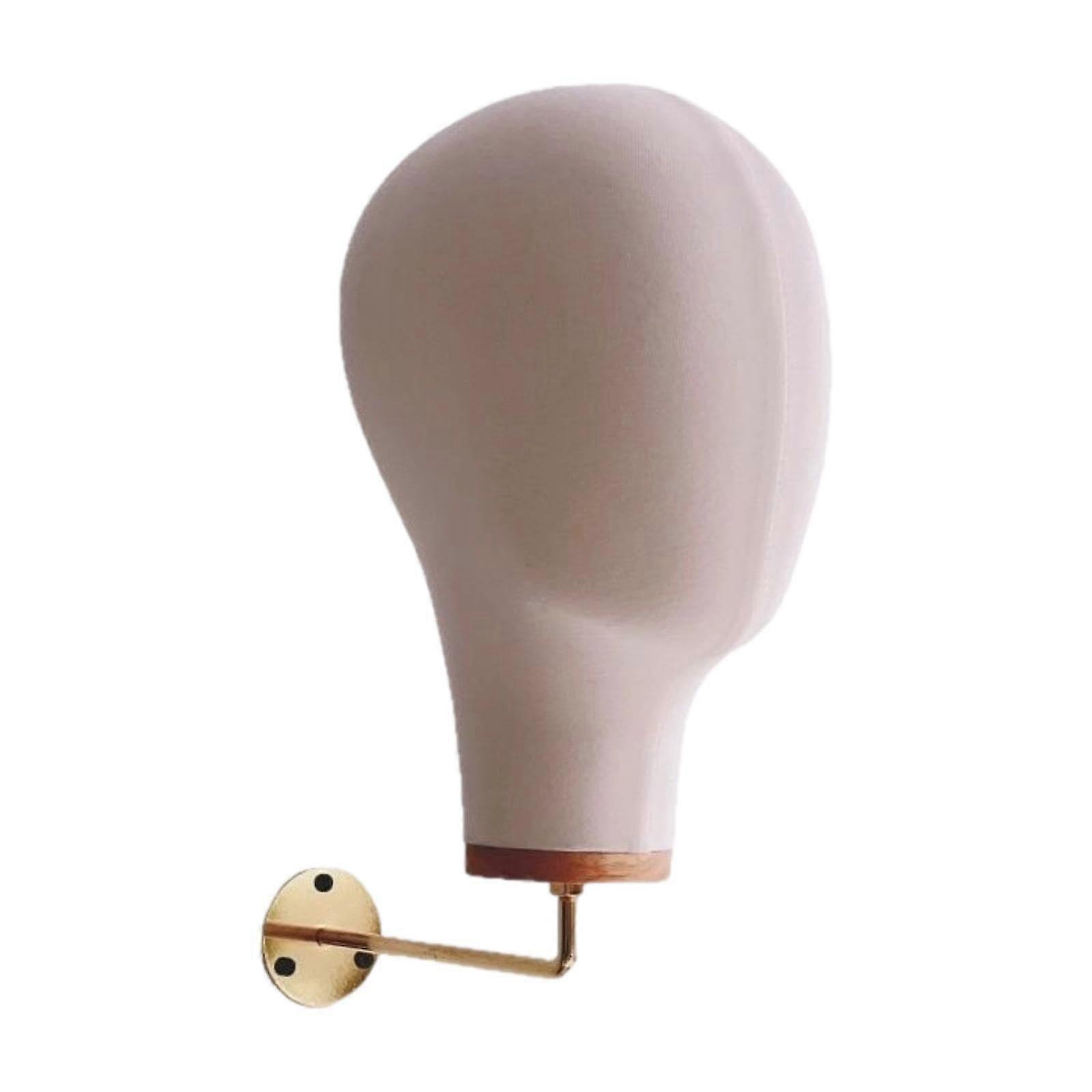 Mannequin Head Wall Mounted Hat Display Stand Multipurpose Cap Holder for Home Salon Style D