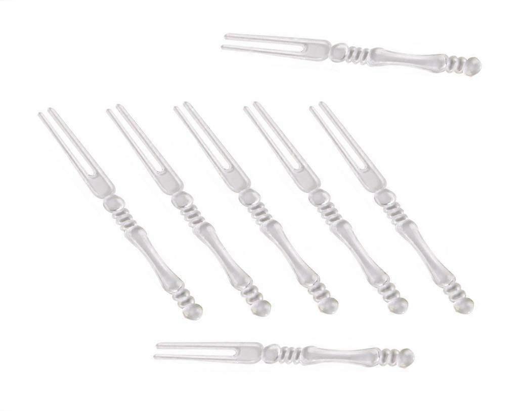 400Pcs Clear Disposable Plastic Dessert Forks for Parties Appetizers Fruit Snacks Cake Serving Set