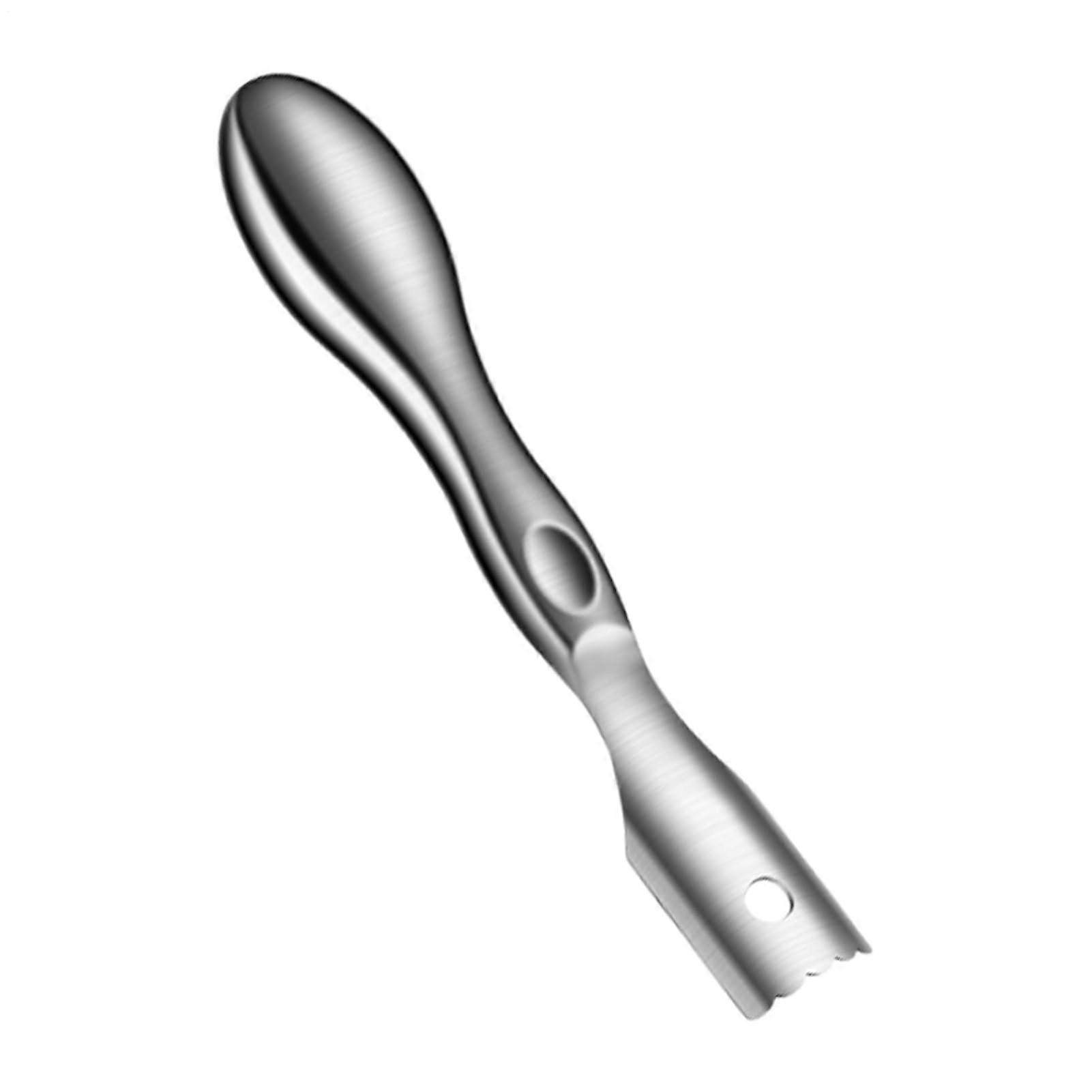 Stainless Steel Corn Cob Stripper with Fast Kernel Removal and NonSlip Grip for Kitchen Camping