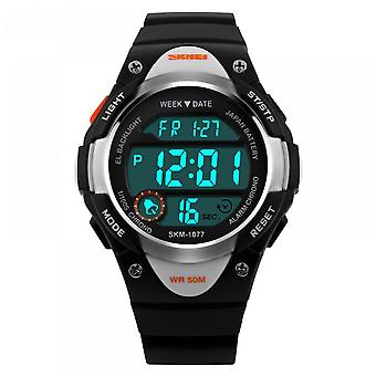 Veeki Boys Girls Sport Digital Watch, Kids Outdoor Waterproof Electronic Watches with LED Alarm StopwatchBlack