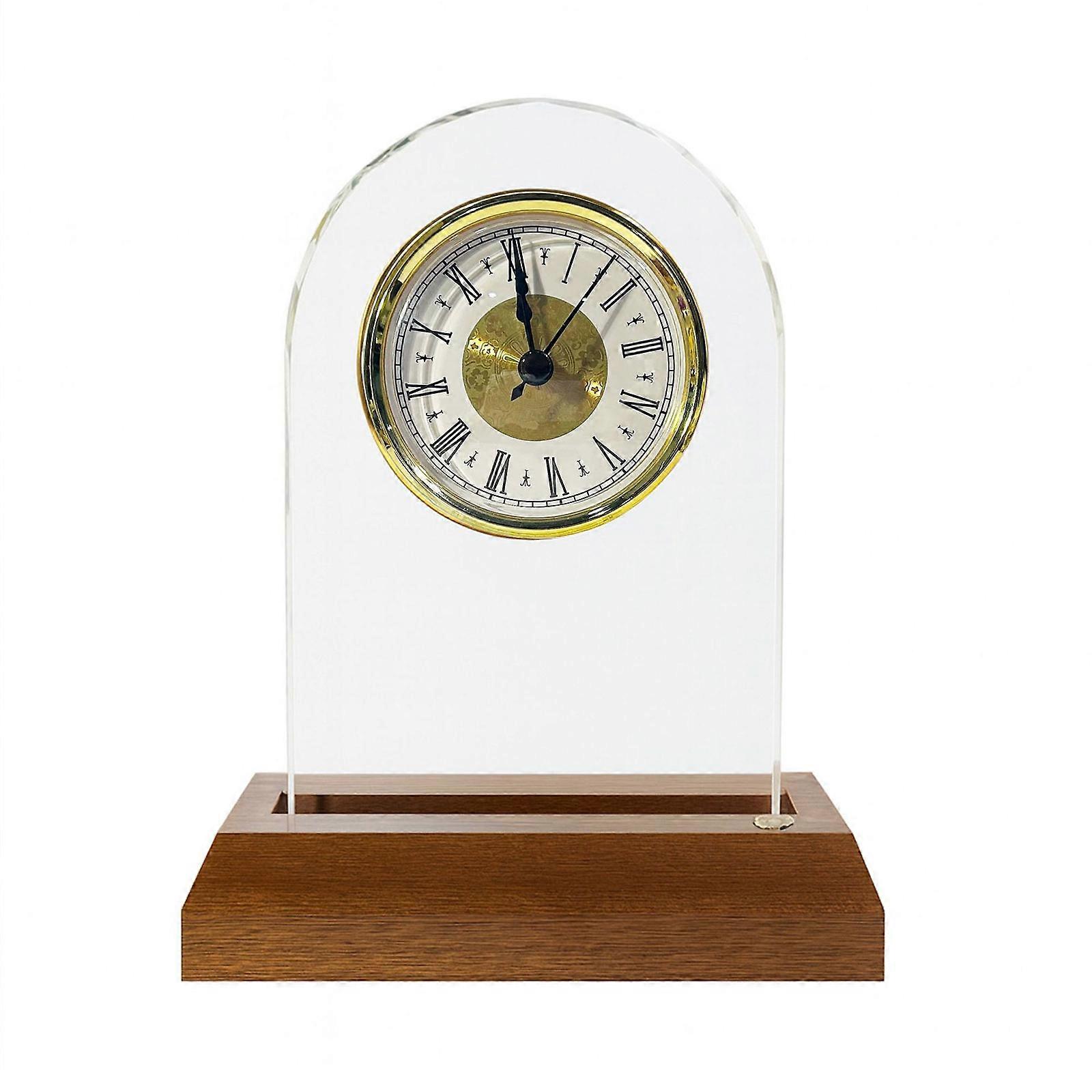 Personalize Crystal Clock With Engravings And Gentle Ideal Various And Multicolor
