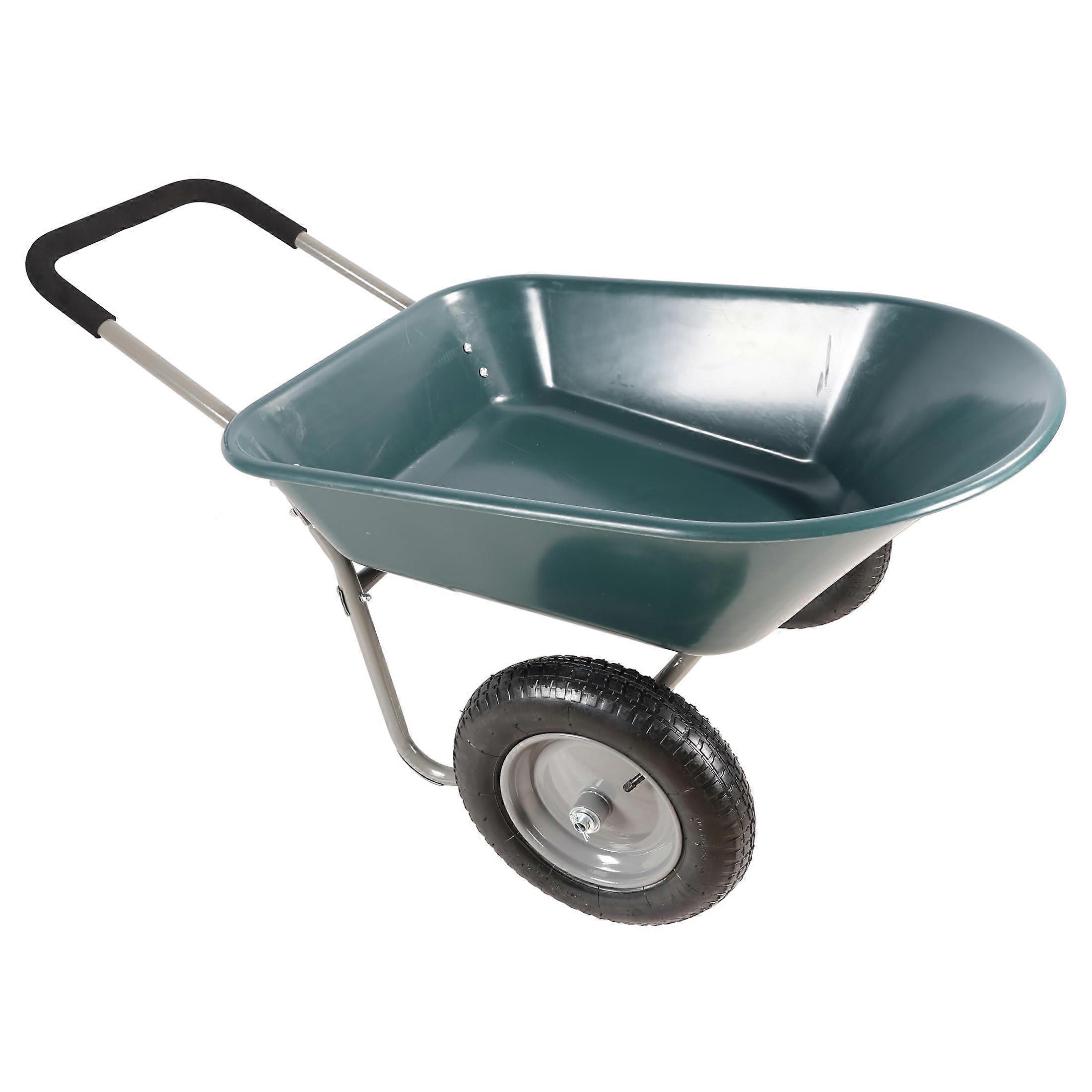 2Wheel Garden Dump Cart with Heavy Load Capacity and Easy Dump Function for Outdoor Use