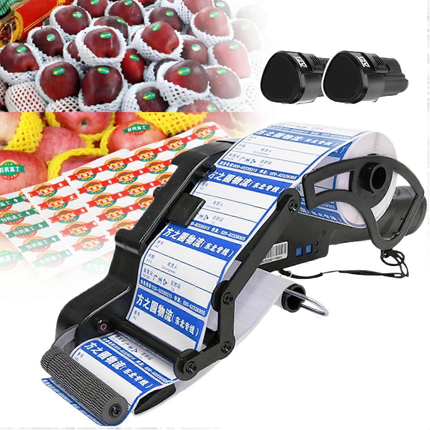 Handheld Electric Label Applicator with Automatic Peeling, Dual Rechargeable Batteries, 8CM
