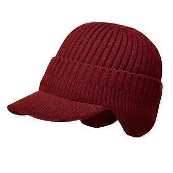 Hombres Elástico Cálido Protección para los oídos Sombrero de punto Invierno Protección para los oídos al aire libre Sombrero de punto