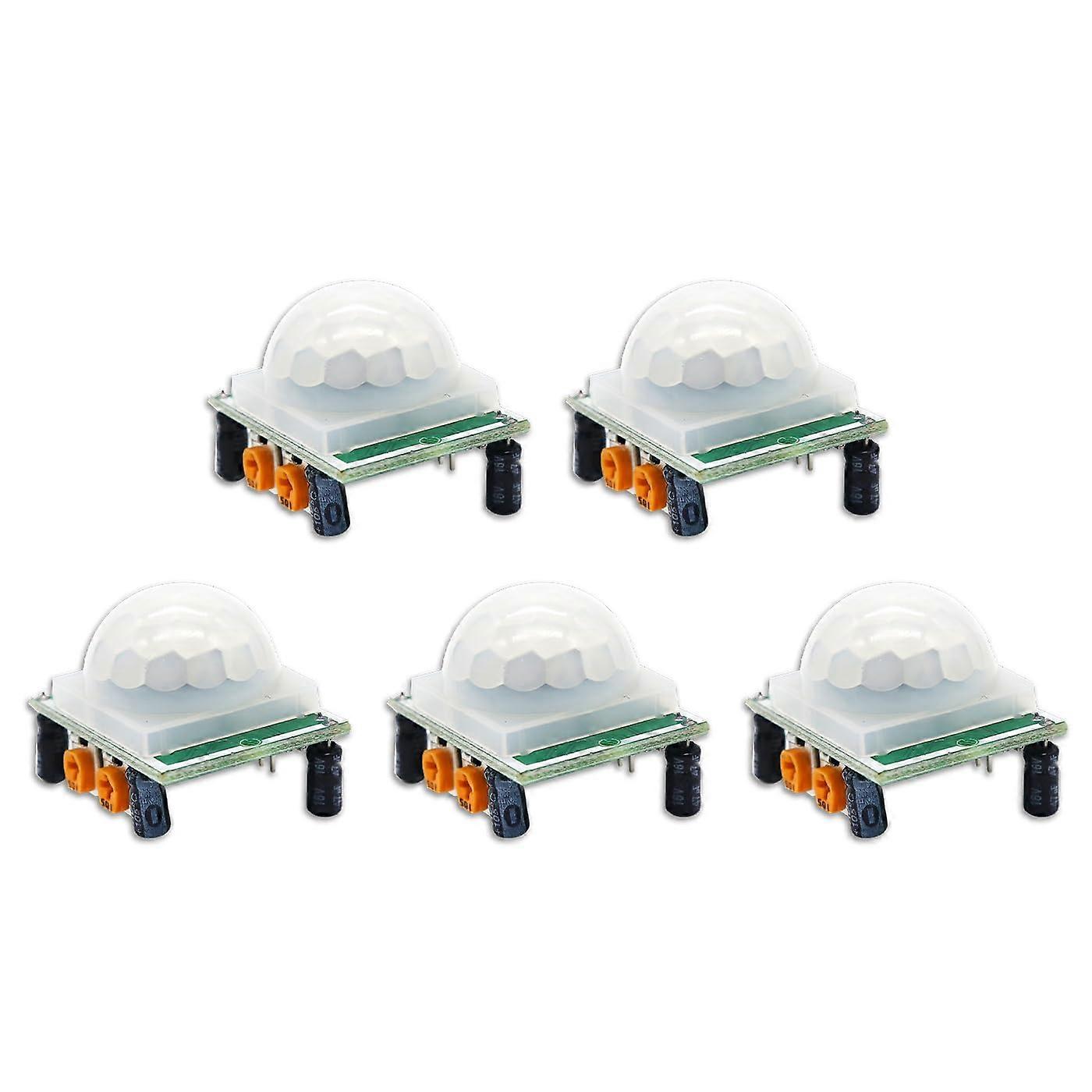 PIR Motion Sensor Module Pack of 5 with Adjustable Sensitivity for Accurate Security and Lighting