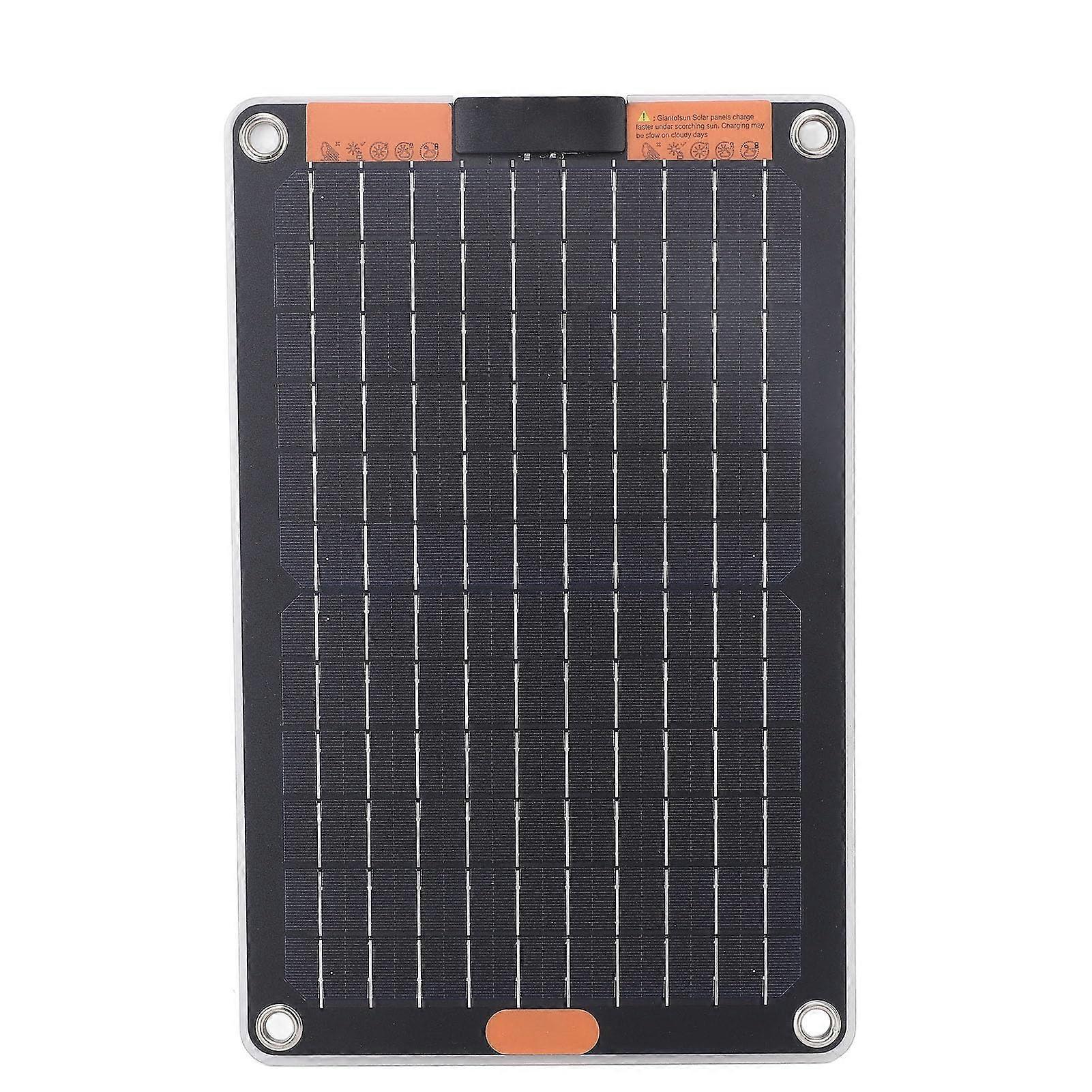 15W Portable Solar Charger with Dual USBC,  Efficiency Panel for Phones, Tablets, Camping
