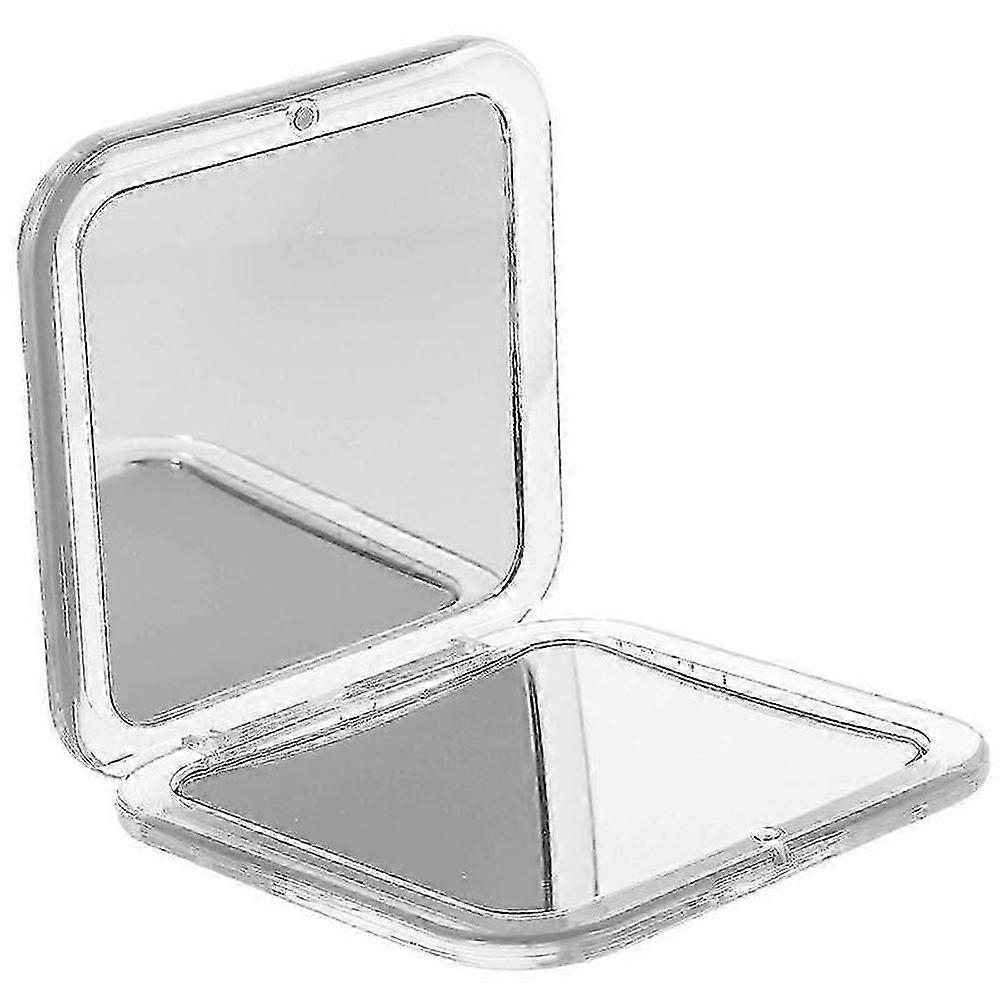 Foldable Square Pocket Mirror with 7X Magnification