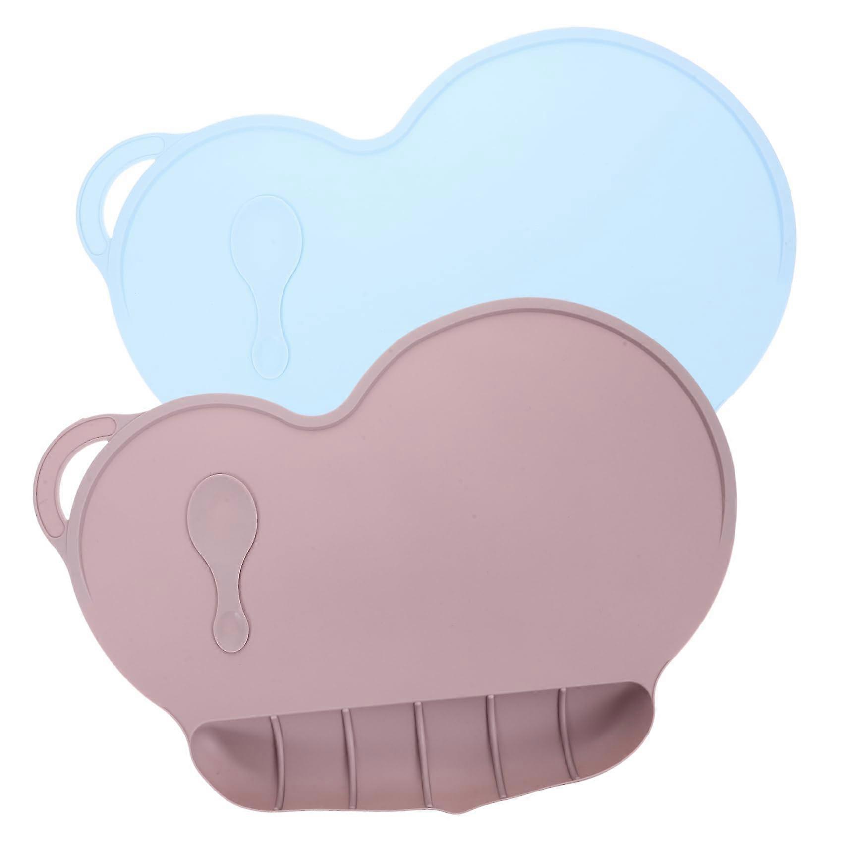 Heat Resistant Placemats 2pcs Non Slip Suction Grip Machine Washable Table Mats Random Color Set