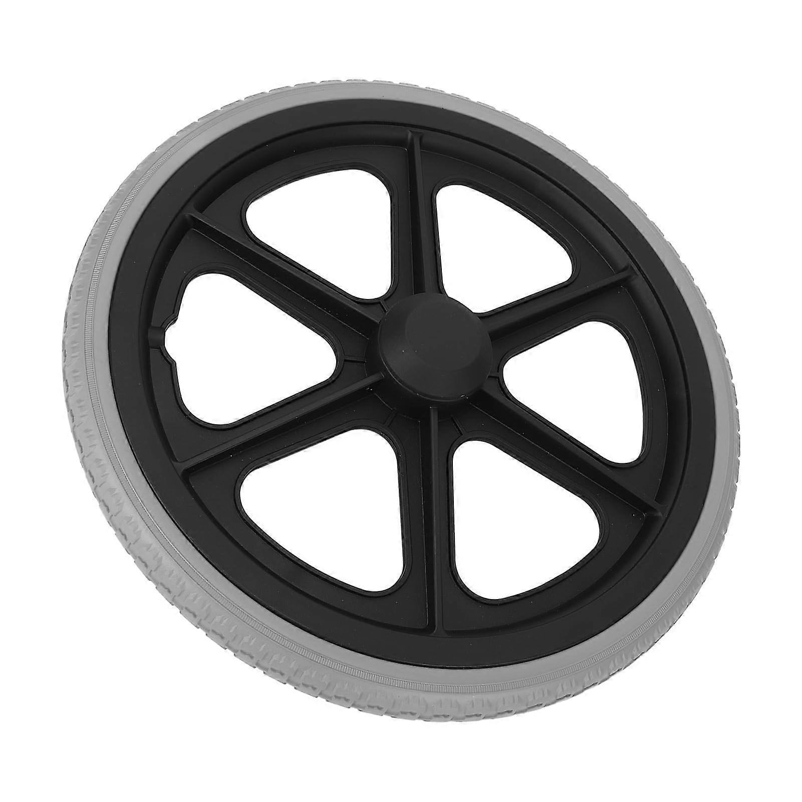 Wheelchair Replacement Wheel 14 Inch PU Solid Rear Wheel Puncture Proof Grip 12mm Axle