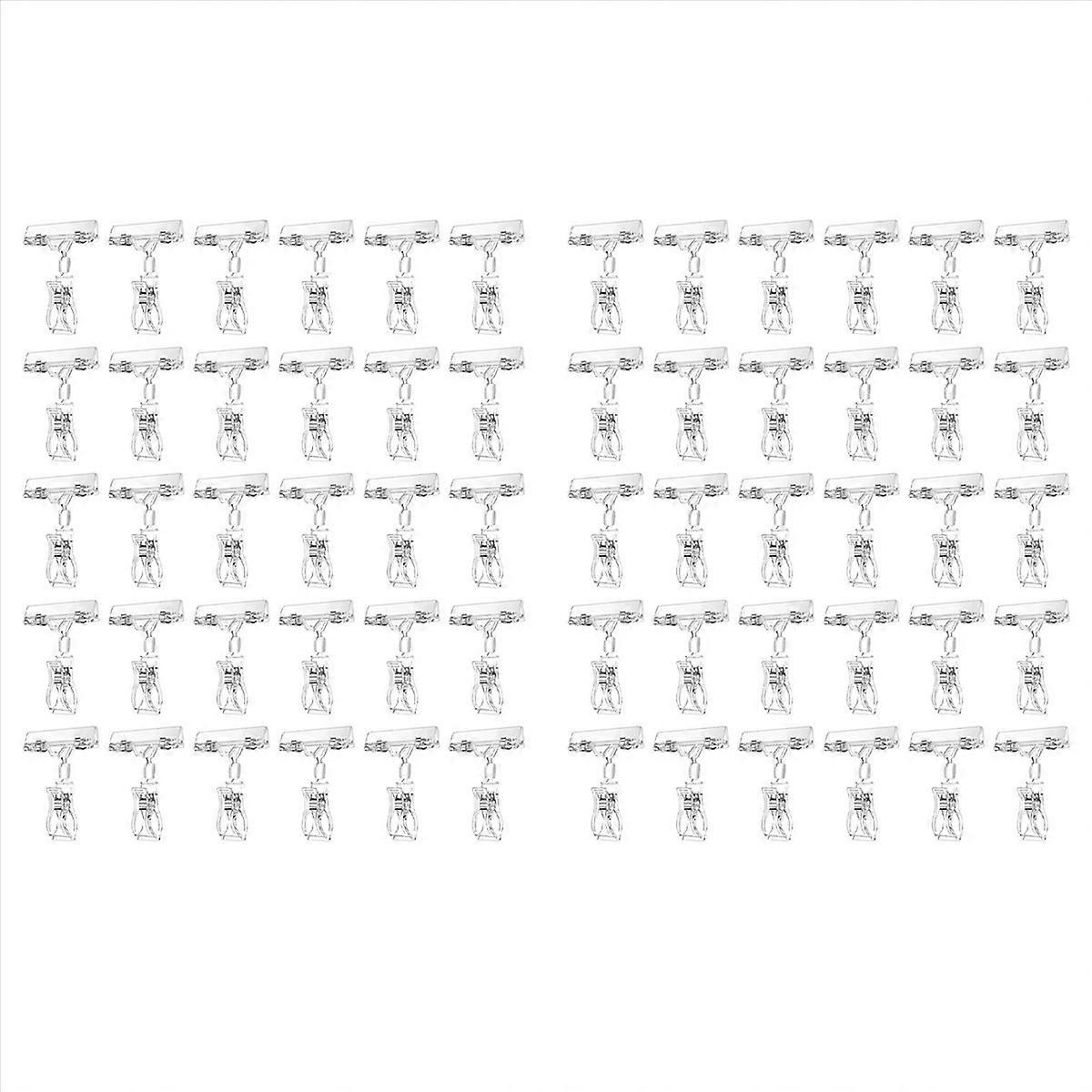30 Pcs Label Holders Sign Clip, Plastic Clear Rotatable Sign Clips