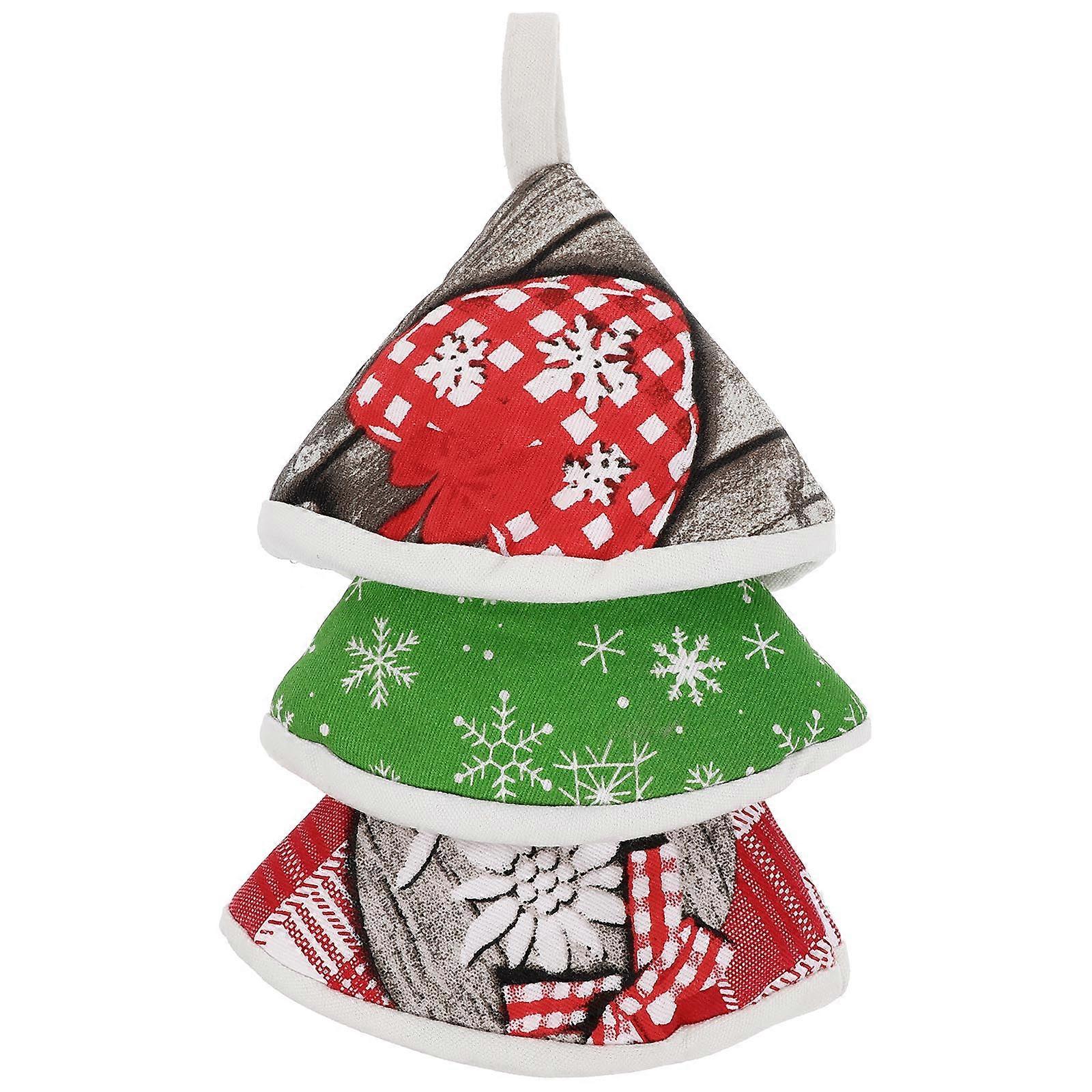 Cotton Pot Covers 3Pcs Triangle Pot Caps for Kitchen Anti-Scald Use