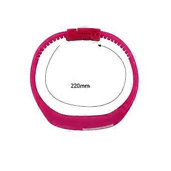 Pulseira infantil multifuncional com tela sensível ao toque LED, ideal para esportes e outras ocasiões, na cor rosa (1 unidade).