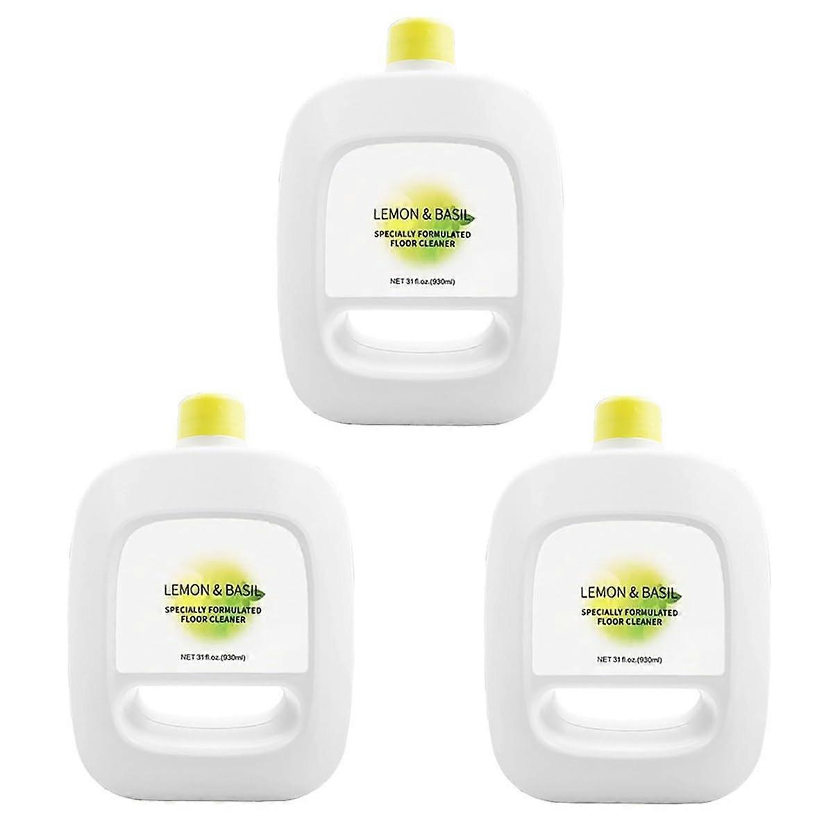 Robot Mop Cleaning Solution for Narwal Freo, Lemon Basil Scent, 930mL Floor Cleaner Refill 3Pack