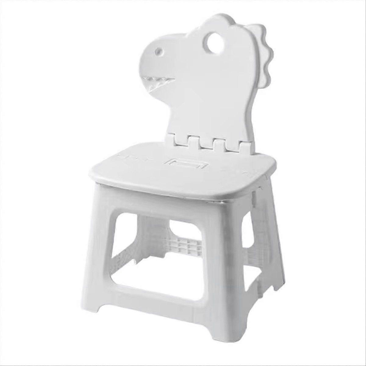 Step Stool for Kids Dinosaur Foldable Step Stool with Back Support
