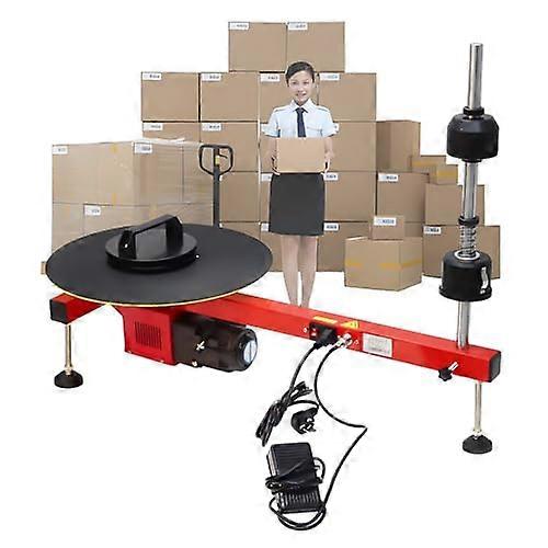 Electric Pallet Wrapping Machine with Turntable for Faster Consistent Warehouse Packaging