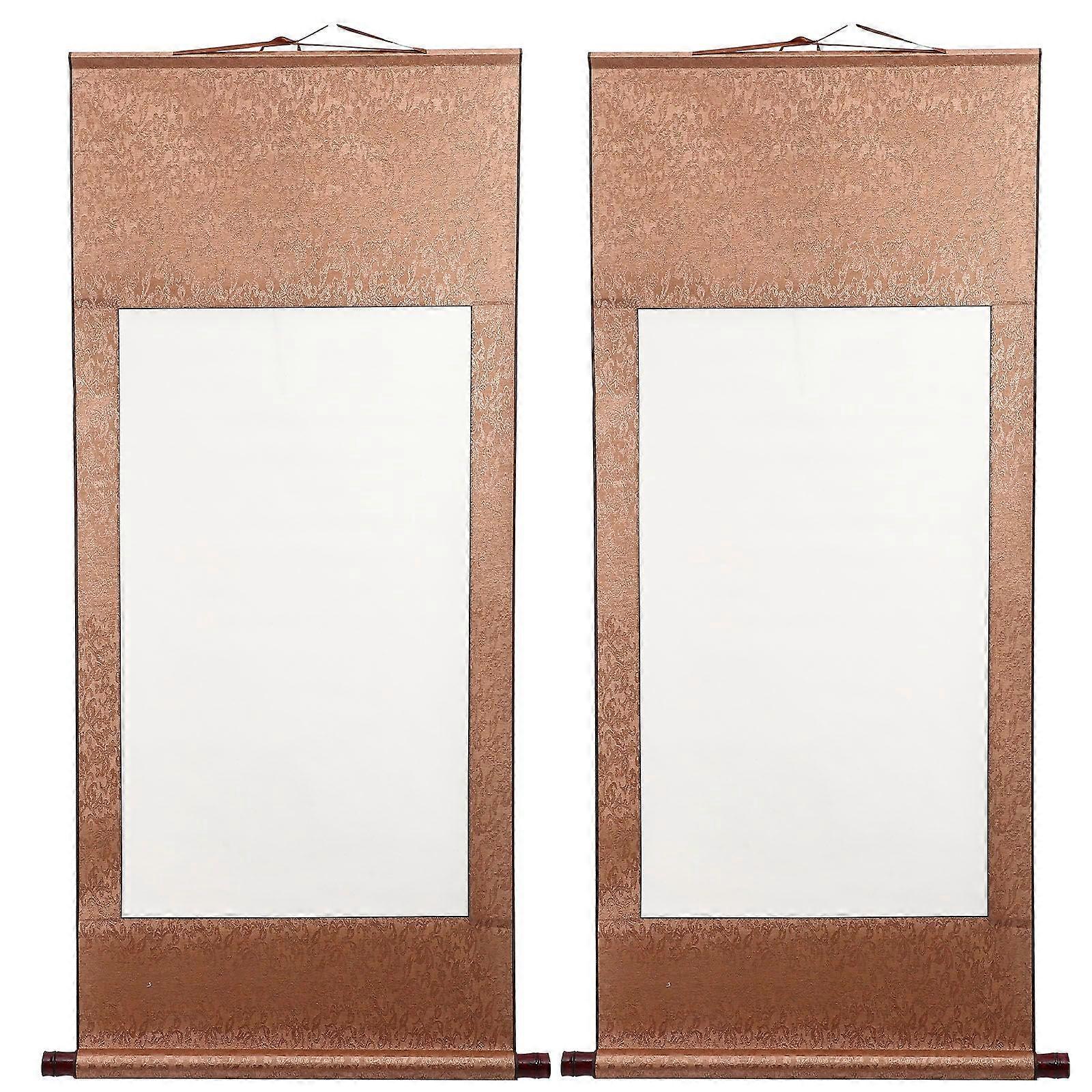 2Pcs Household Calligraphy Paper Multi-function Writing Paper Portable Blank Scroll Write Supply