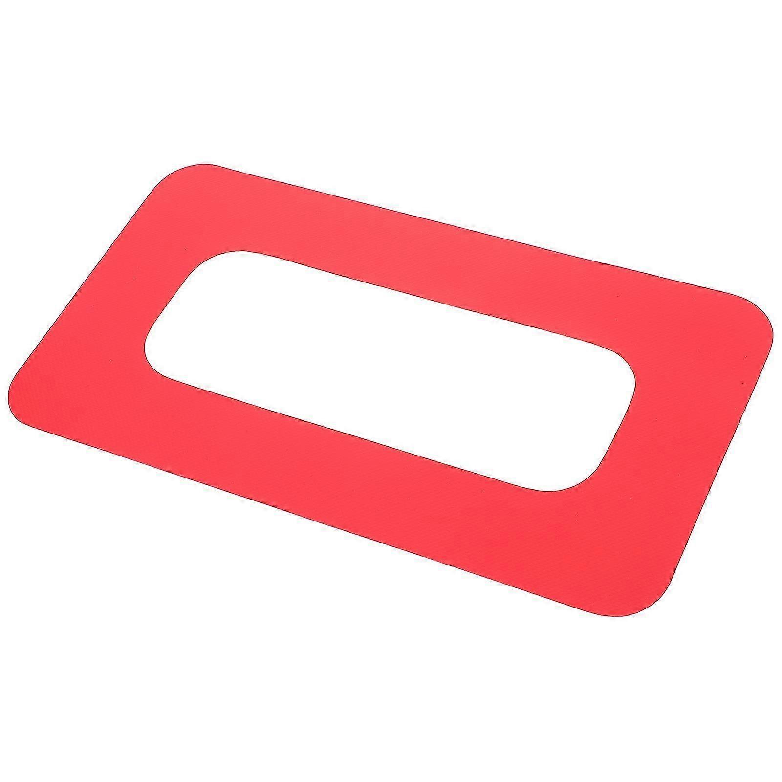 Red Paddle Fin Box Patch for Kayak Use Durable PVC Material