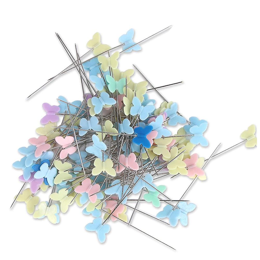 200 Pcs 2 Inch Sewing Pins Flat Head Straight Pins Butterfly Head Sewing Pins for DIY Projects Dres